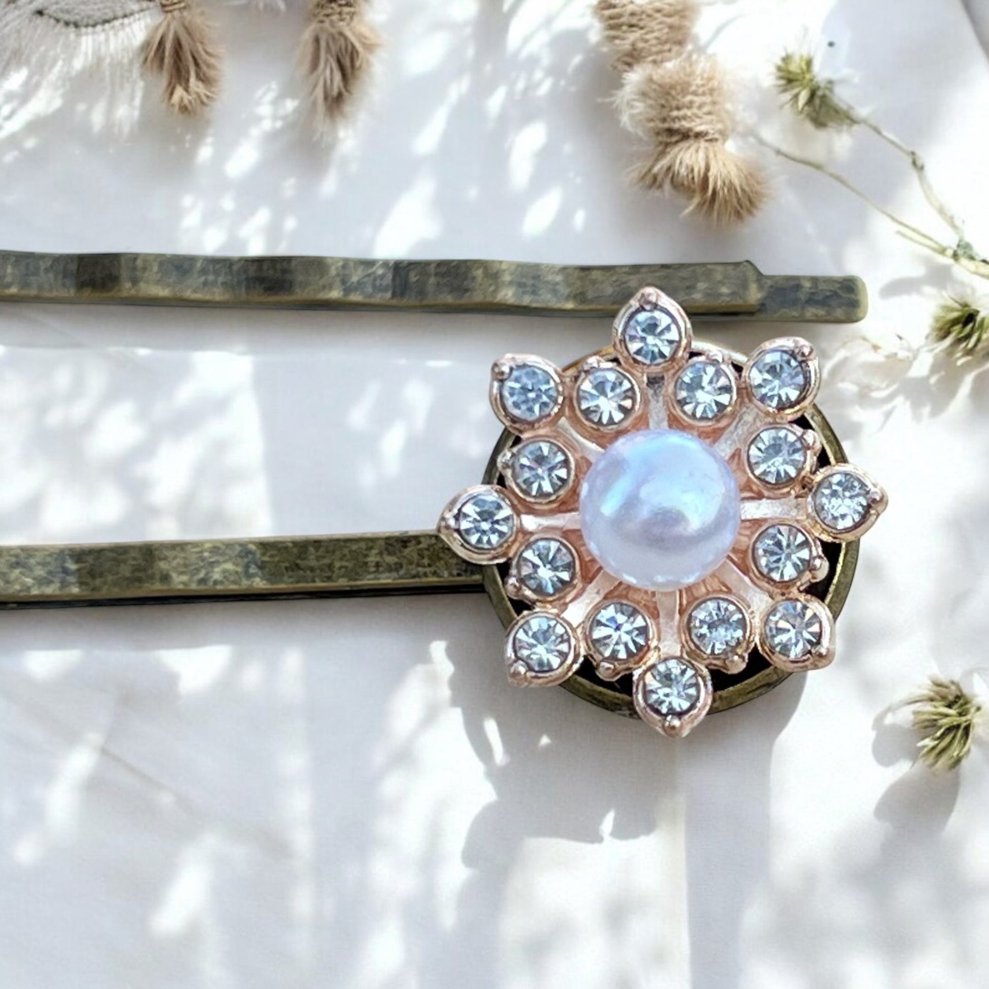 Antique Bronze Hair Pins – Set of 2 Vintage Bridal Accessories