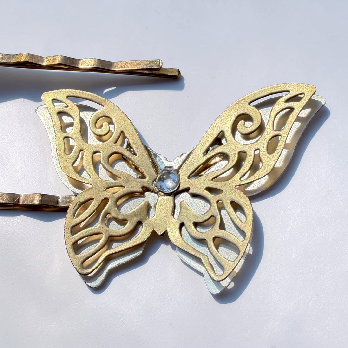 Filigree Butterfly Hair Pin Set – Gold & Silver Bobby Pins for Women Be Grace Be Love Boutique