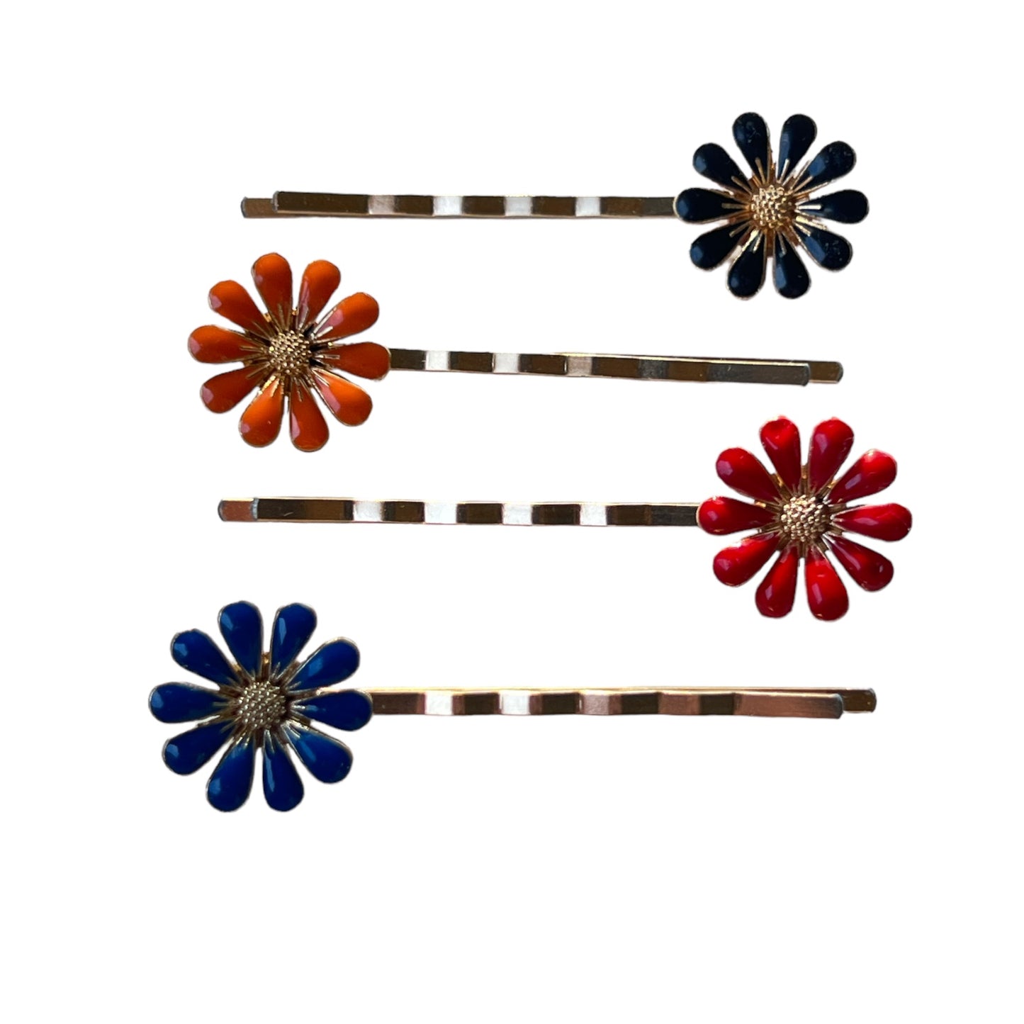 Bold Daisy Hair Pins – Set of 4 Retro Cottagecore Accessories