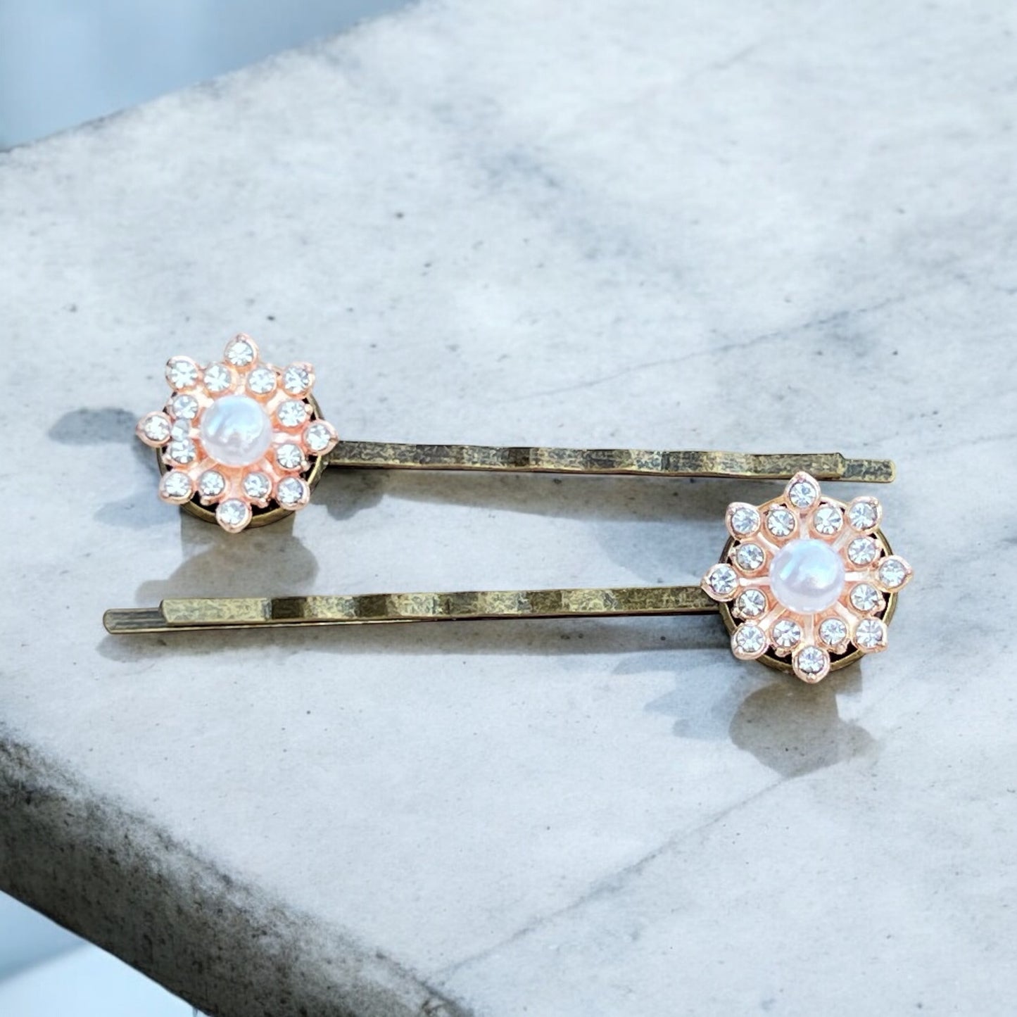 Antique Bronze Hair Pins – Set of 2 Vintage Bridal Accessories