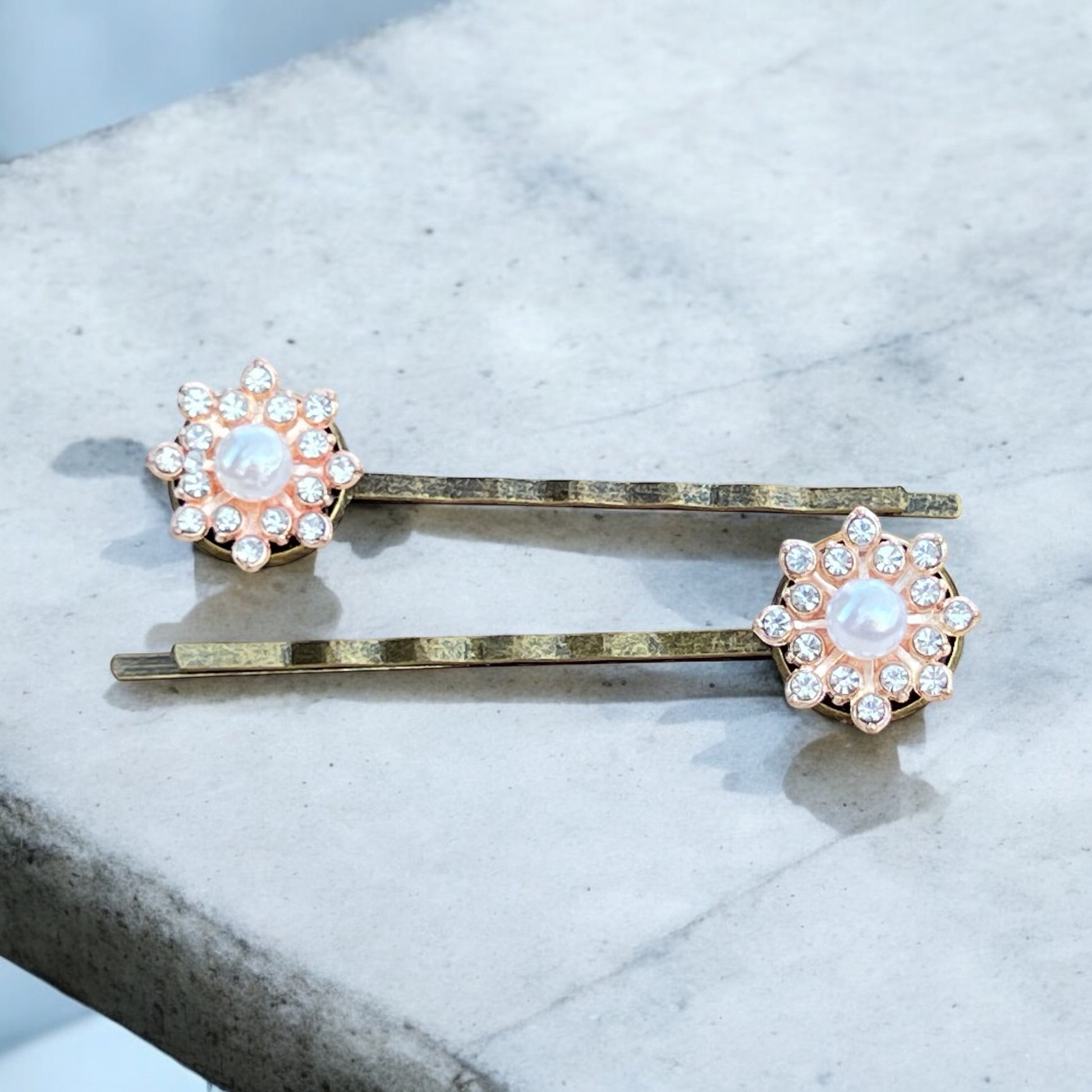 Antique Bronze Hair Pins – Set of 2 Vintage Bridal Accessories