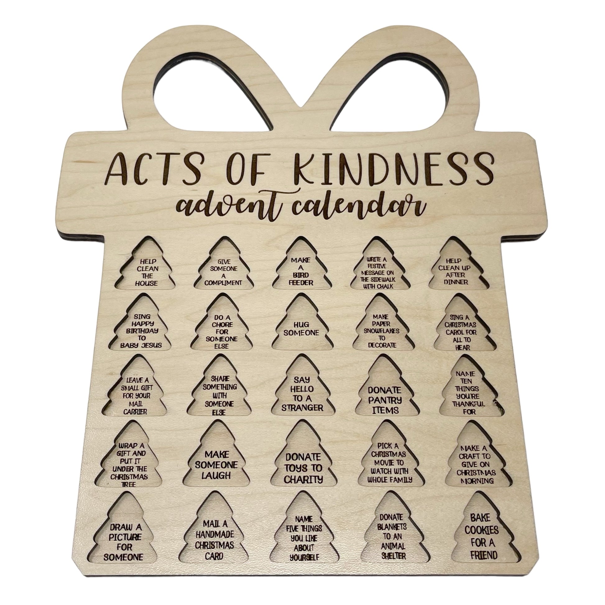 Christmas Advent Calendars - Acts of Kindness Countdown Calendar, Christmas Activities for Families, Activity Calendar, Kids Advent Calendar