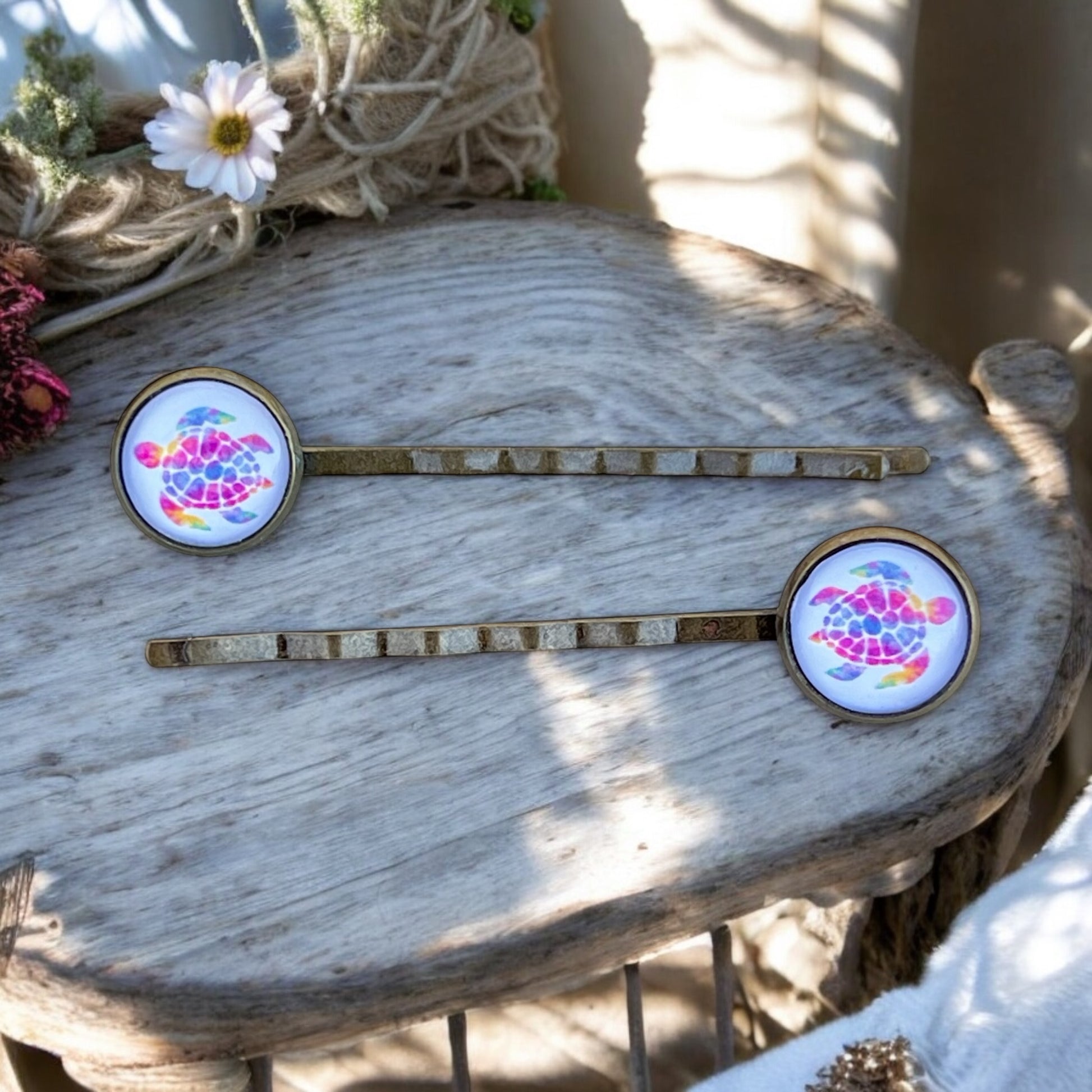 Sea Turtle Hair Pins – Set of 2 Ocean-Inspired Accessories