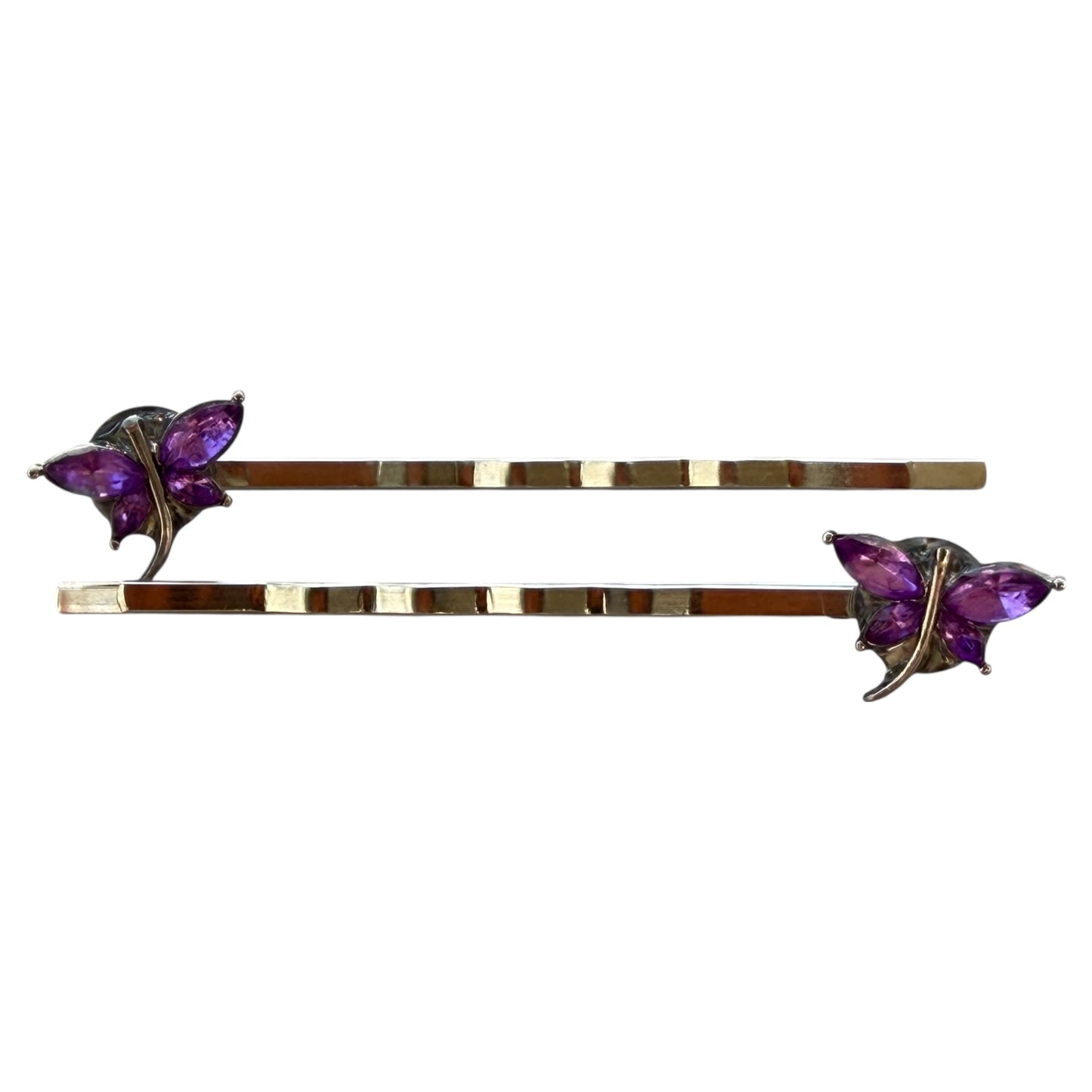 Purple Dragonfly Hair Pins – Rhinestone Bobby Pins Be Grace Be Love