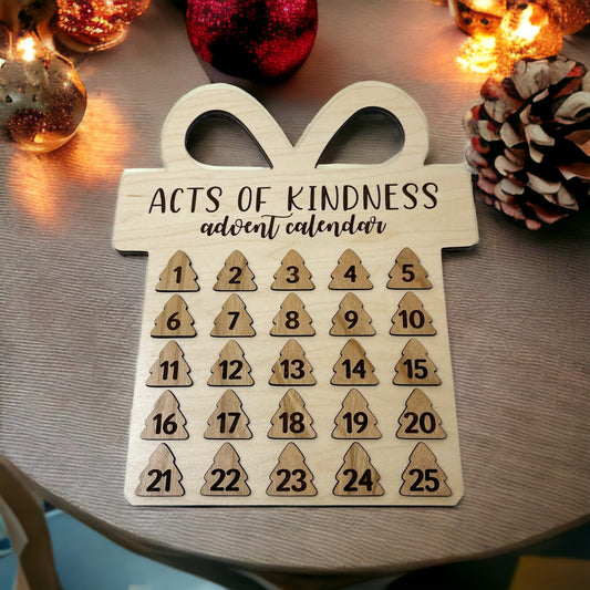 Christmas Advent Calendars - Acts of Kindness Countdown Calendar, Christmas Activities for Families, Activity Calendar, Kids Advent Calendar