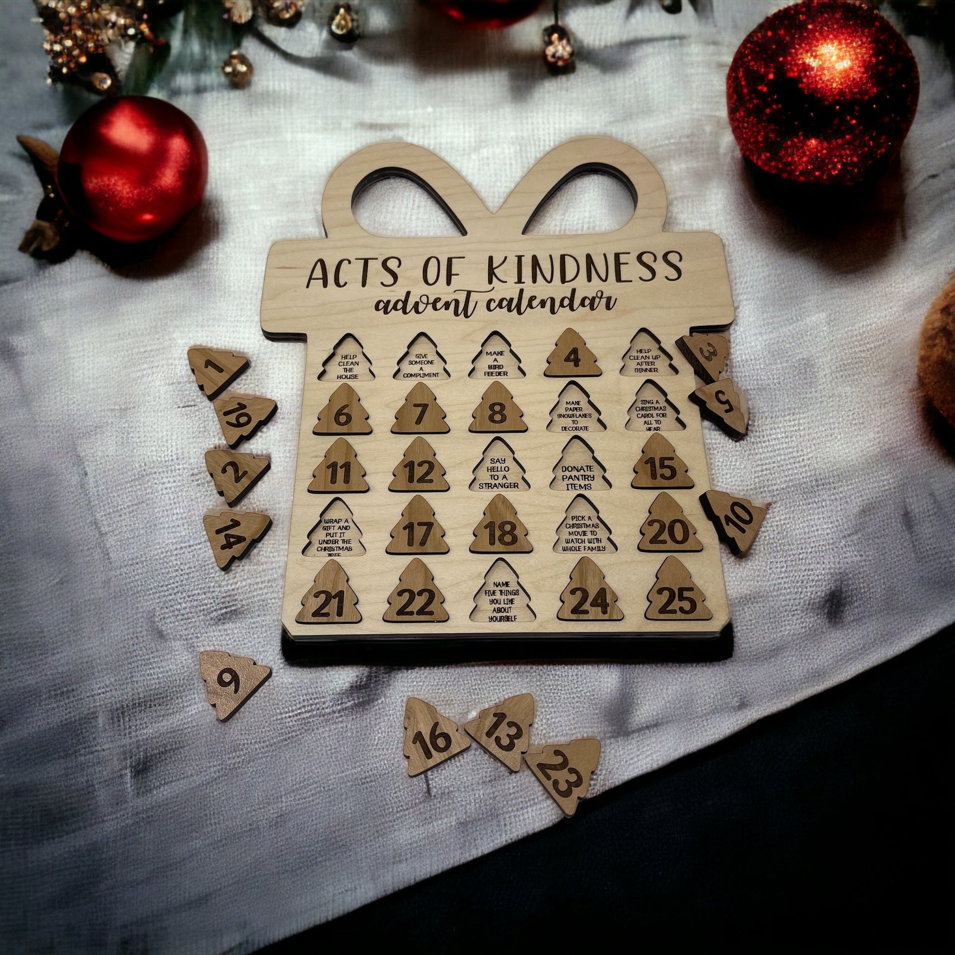 Christmas Advent Calendars - Acts of Kindness Countdown Calendar, Christmas Activities for Families, Activity Calendar, Kids Advent Calendar