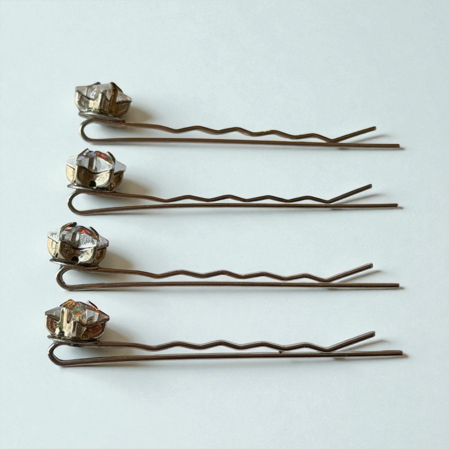 Iridescent Star Hair Pins for Women – Silver Celestial Bobby Pins