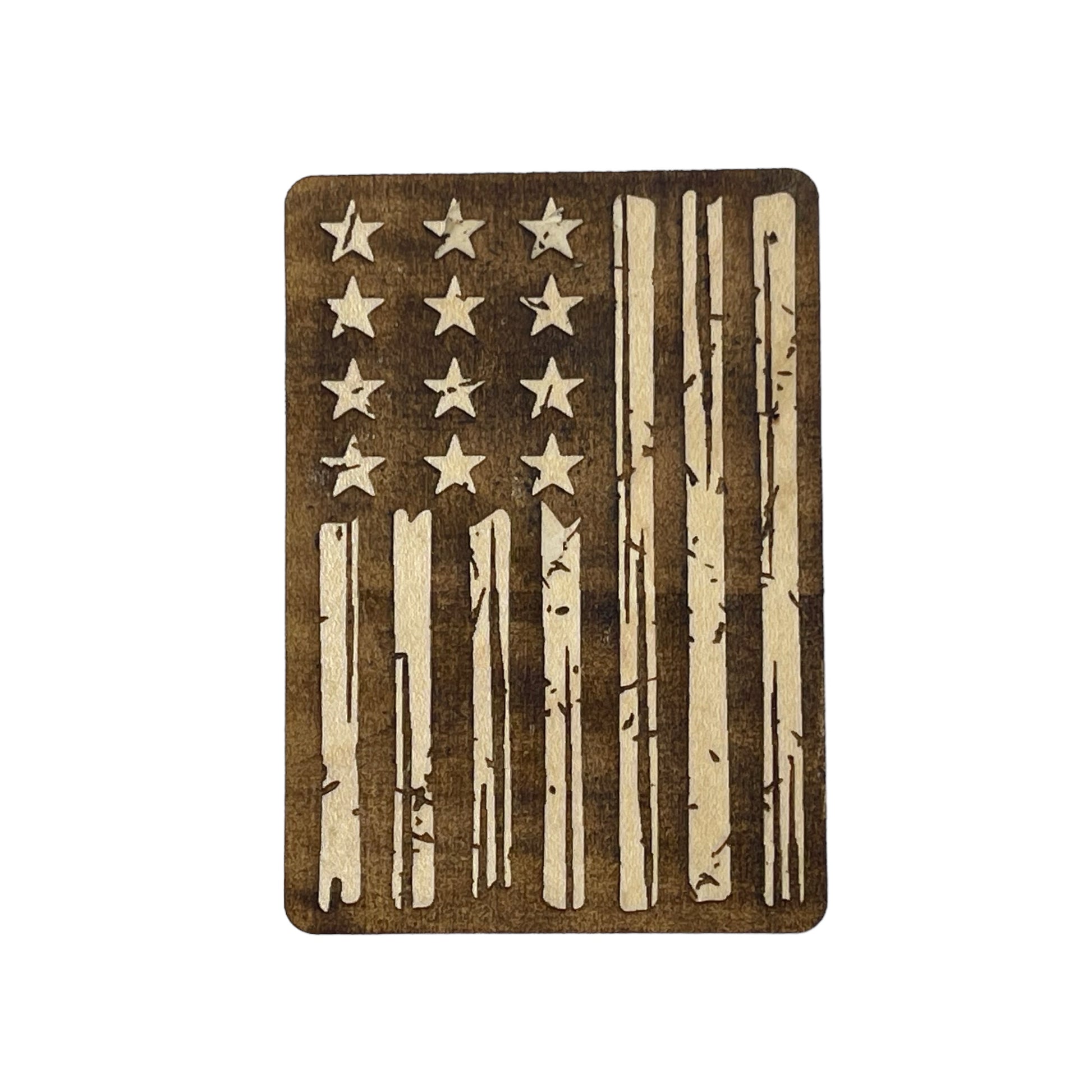 USA Flag Magnet for Home Work School Office, Patriotic Decor Gift, United States Flag Paintable Magnet, US Stars and Stripes Wood Decoration