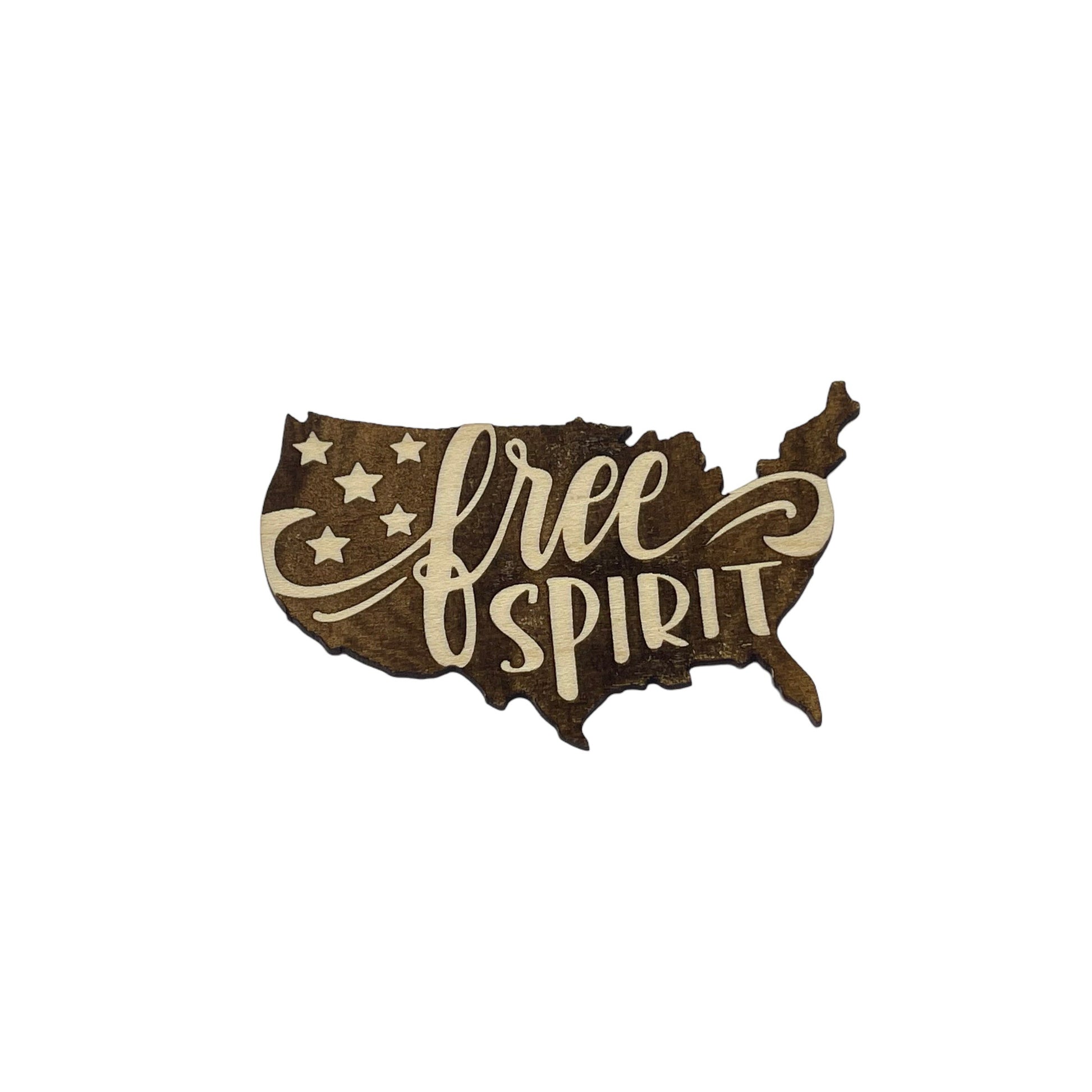 USA Free Spirit Flag Magnets for Home Work School Office, Patriotic Decor Gifts, United States Paintable Magnet, US Freedom Patriot Wood Decoration