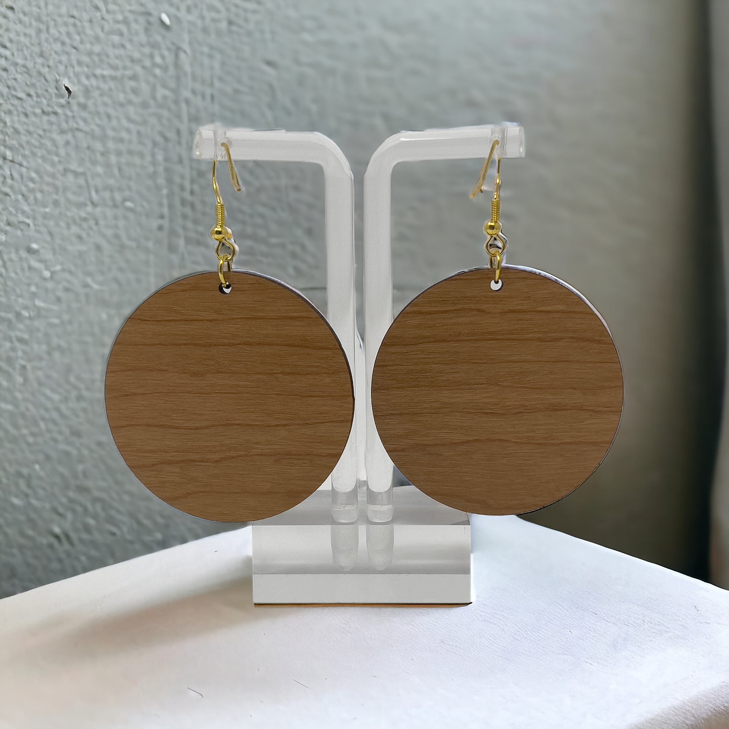 Bookshelf Wood Earrings – Boho Cottagecore Statement Jewelry