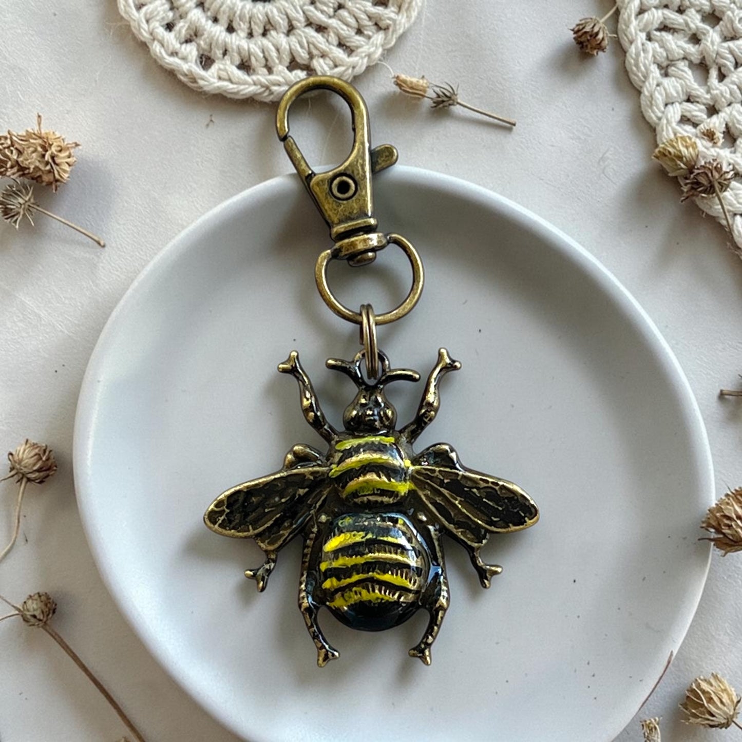 Nature Lover Purse Charm Trio – Bee, Butterfly & Dragonfly Gift Set