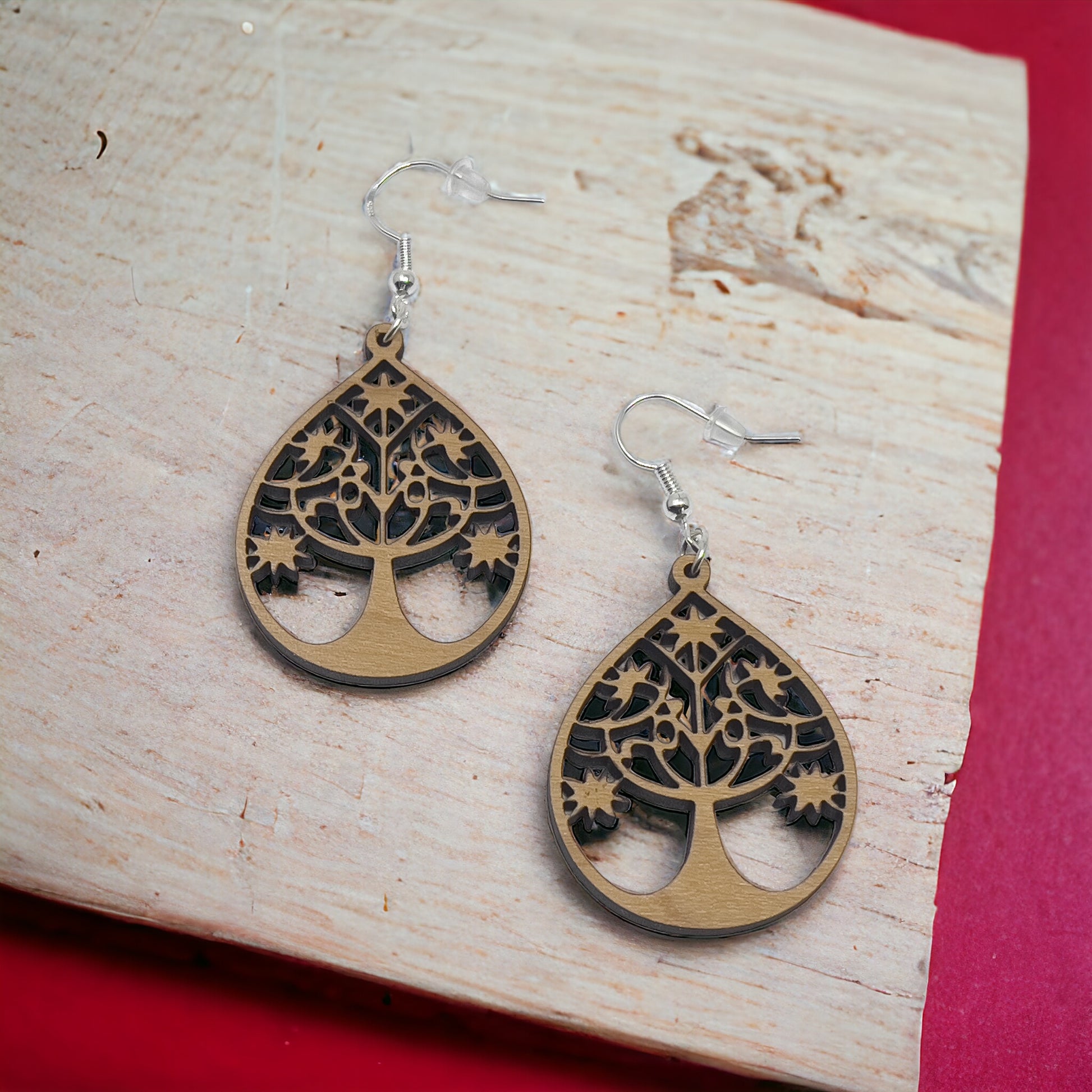 Tree of Life Teardrop Earrings – Intricate Boho Nature Jewelry