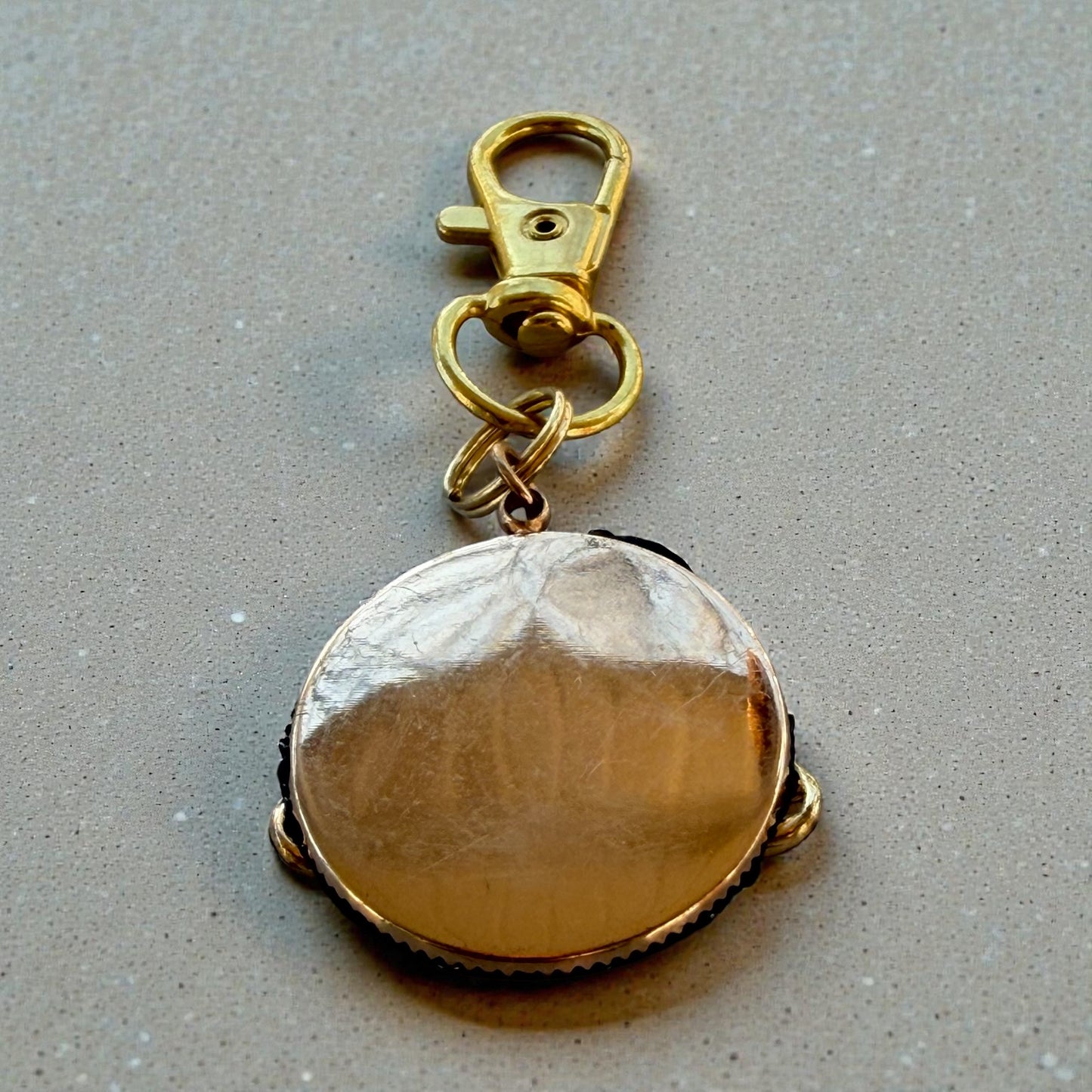 Black Druzy Bee Purse Charm – Gold Sparkle Rhinestone Keychain