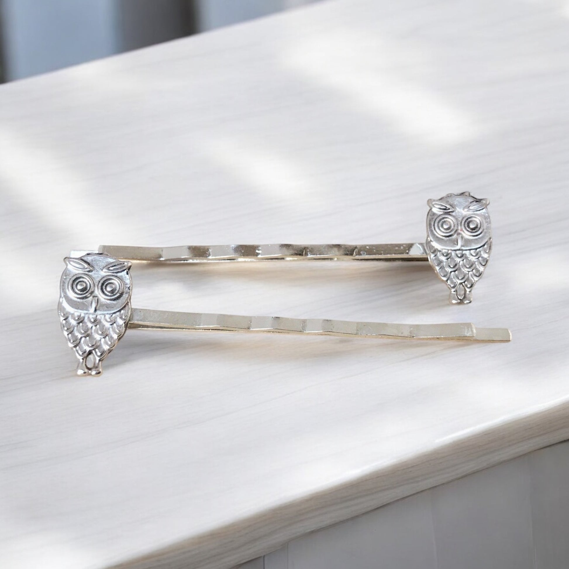 Small Silver Owl Bobby Pins: Stylish & Whimsical Accessories for Your Hair