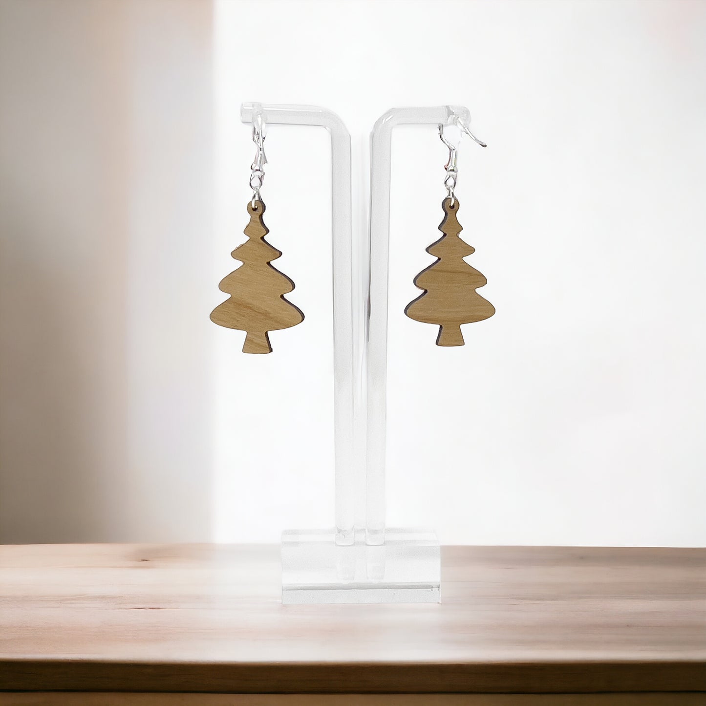 Layered Pine Tree Earrings – Rustic Woodland Forest Jewelry