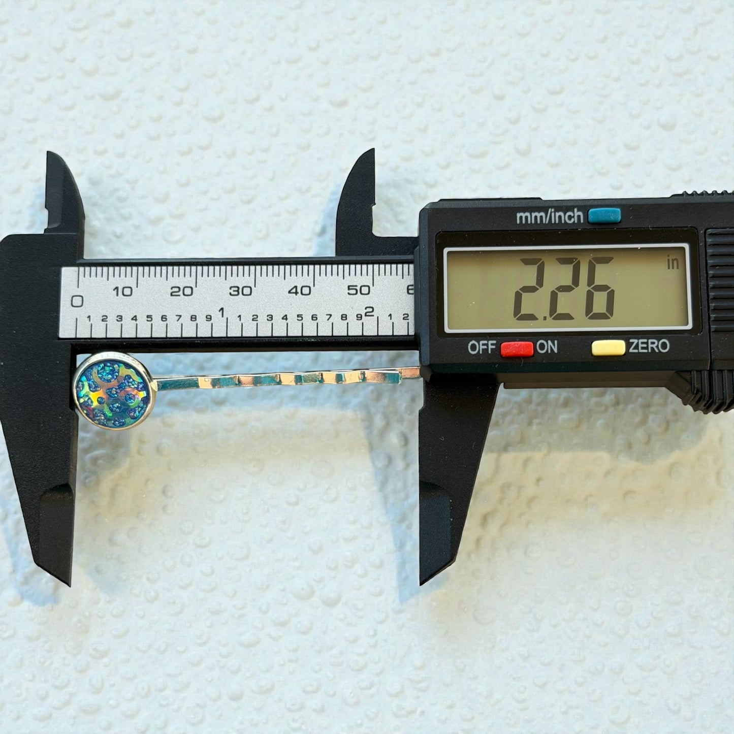 Iridescent Blue Galaxy Hair Pins – Silver Bobby Pins Set for Women