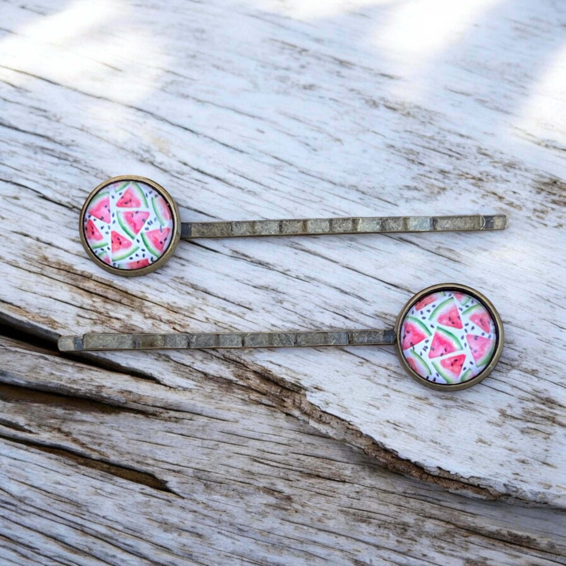 Watermelon Hair Pins – Set of 2 Fun Summer Accessories
