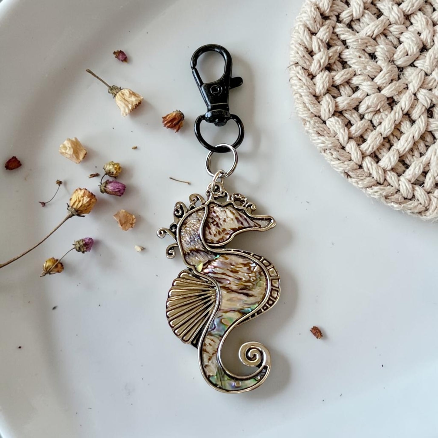 Abalone Coastal Purse Charm Trio – Premium Beach Gift Set