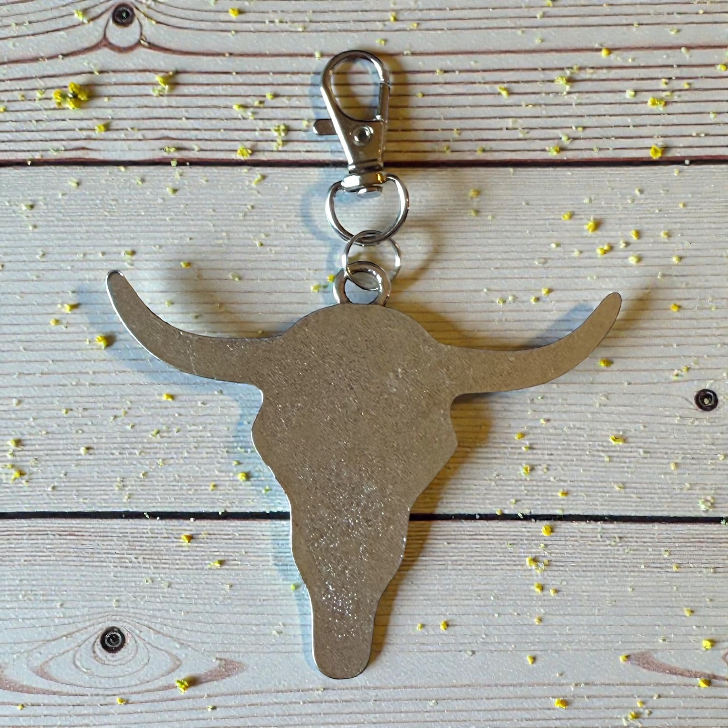 Turquoise Longhorn Purse Charm – Western Boho Bag Accessory