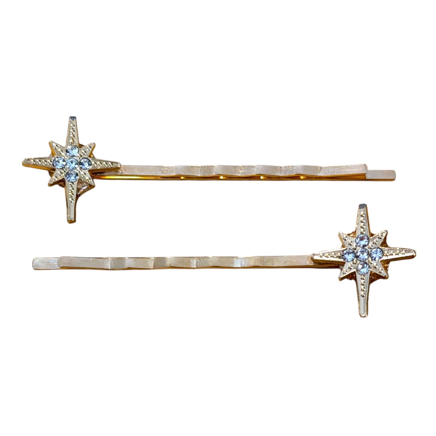 North Star Rhinestone Hair Pins – Gold Celestial Vintage Hair Clips