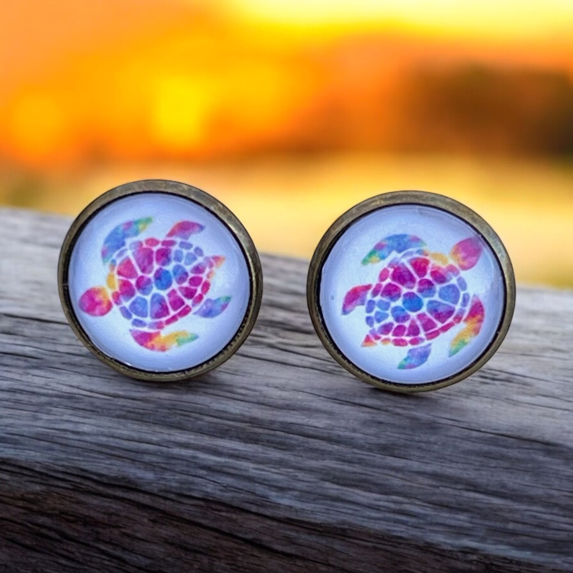 Sea Turtle Stud Earrings – Handmade Ocean-Inspired Jewelry