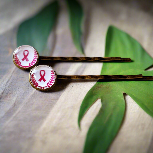Breast Cancer Awareness Hair Pins - Supportive Accessories