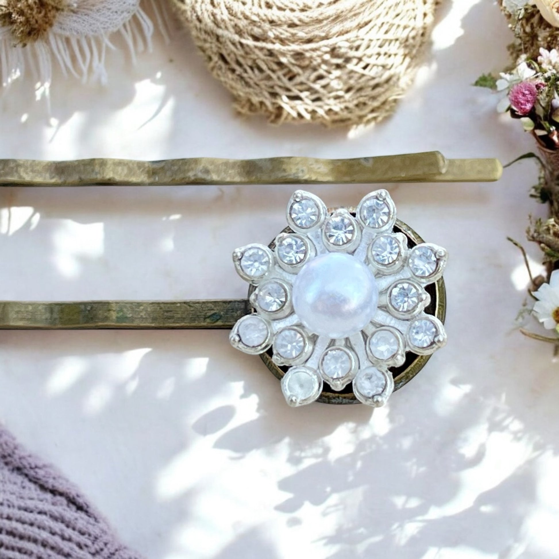 Antique Bronze Hair Pins – Set of 2 Handmade Vintage Bridal Accessories