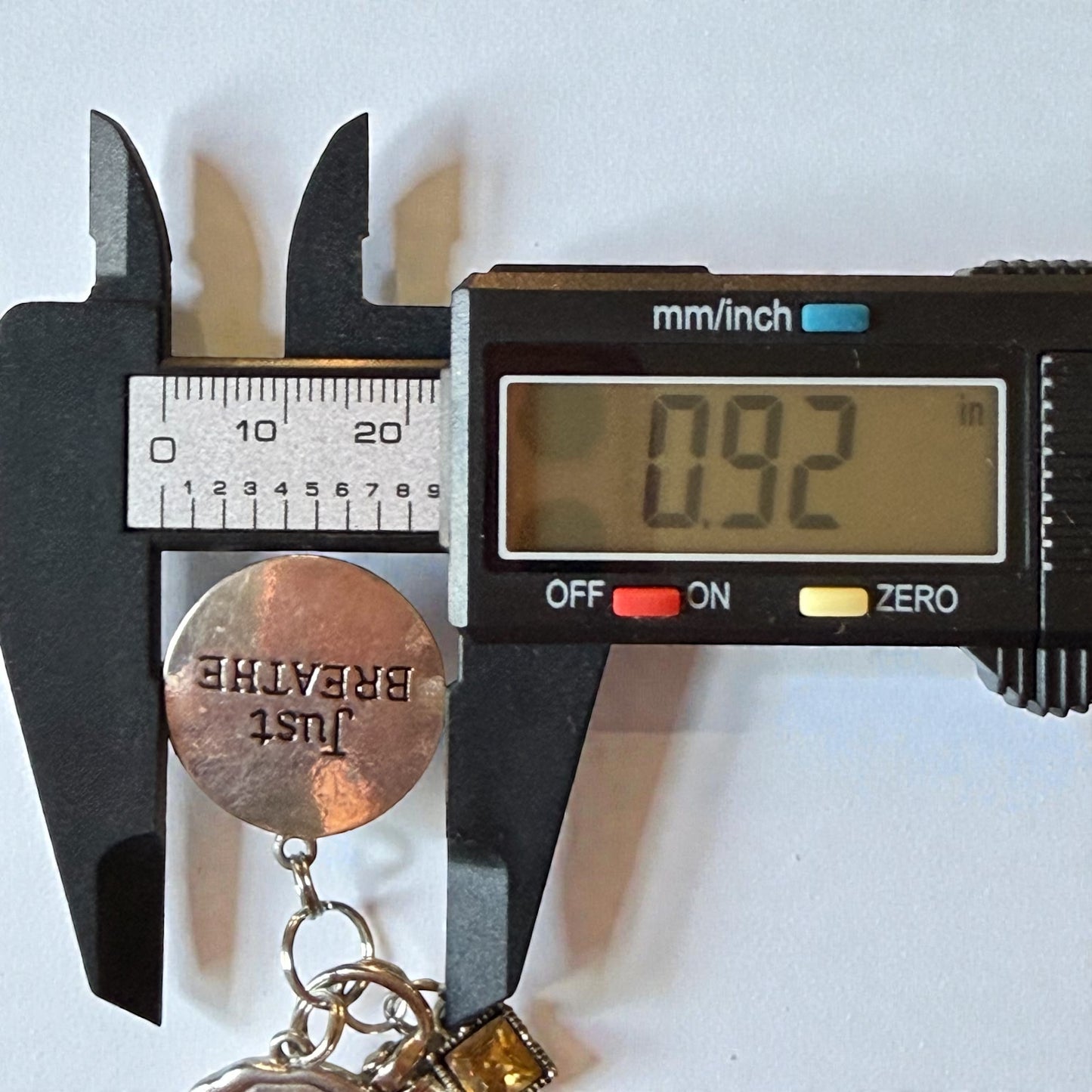 Just Breathe Lotus Purse Charm – Silver Bag Clip Keychain