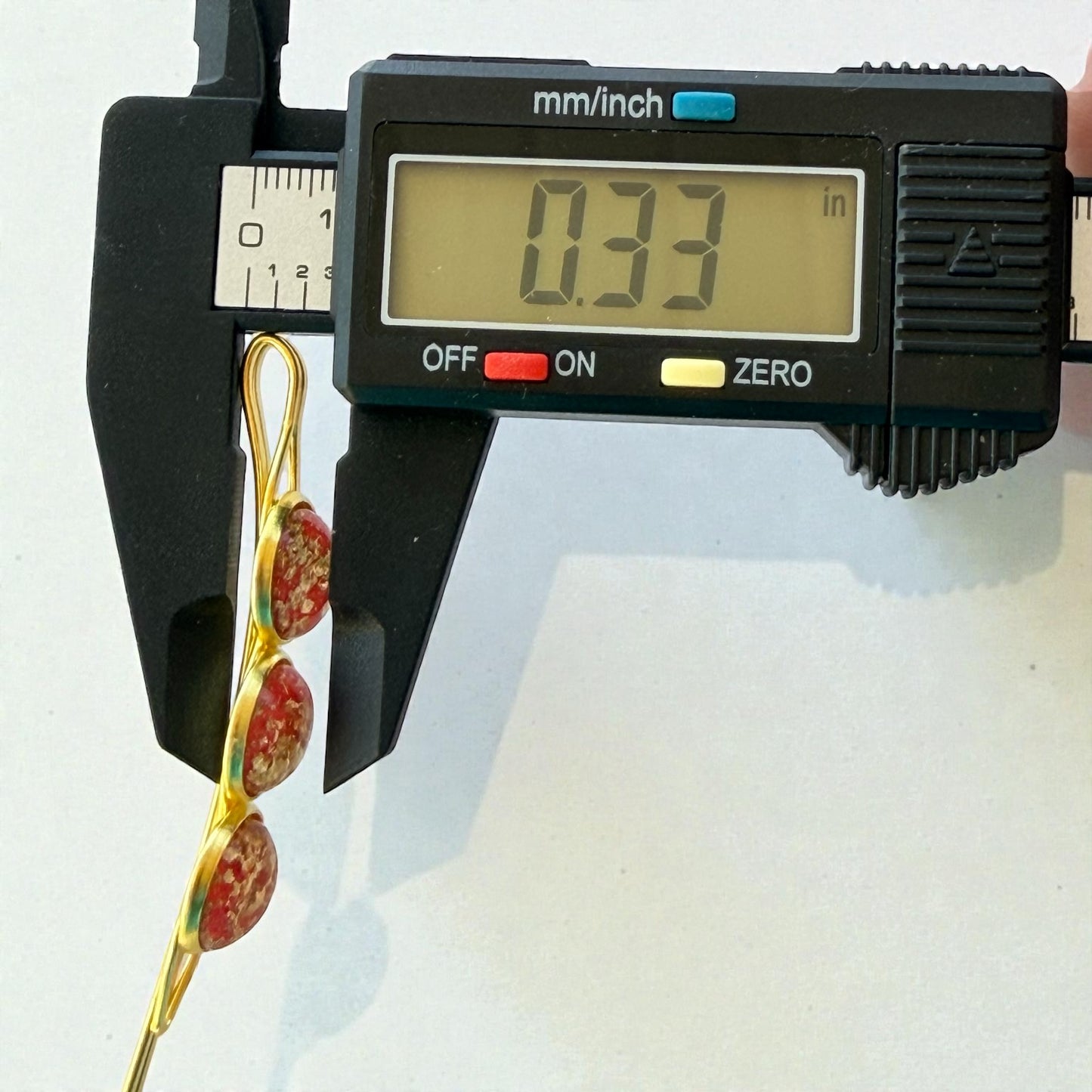 Red & Gold Glitter Hair Pins – Gold Bobby Pin Set for Women & Teens