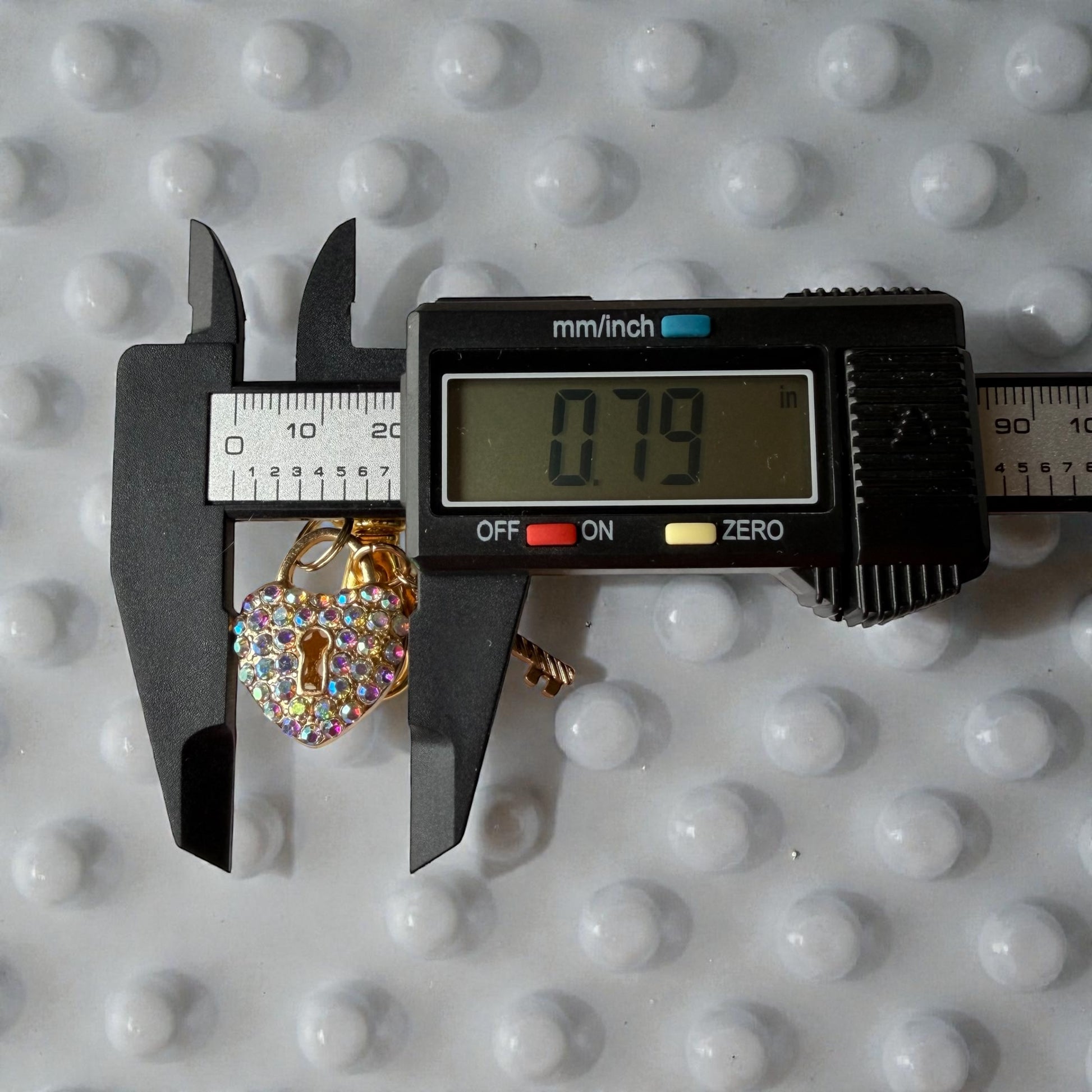 Heart Lock & Key Purse Charm – Sparkly Gold Bag Keychain - Be Grace Be Love Boutique