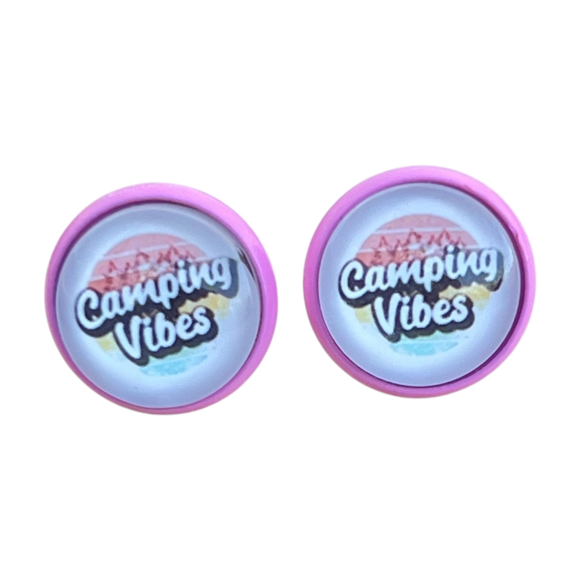 Camping Vibes Stud Earrings – Handmade Outdoorsy Jewelry