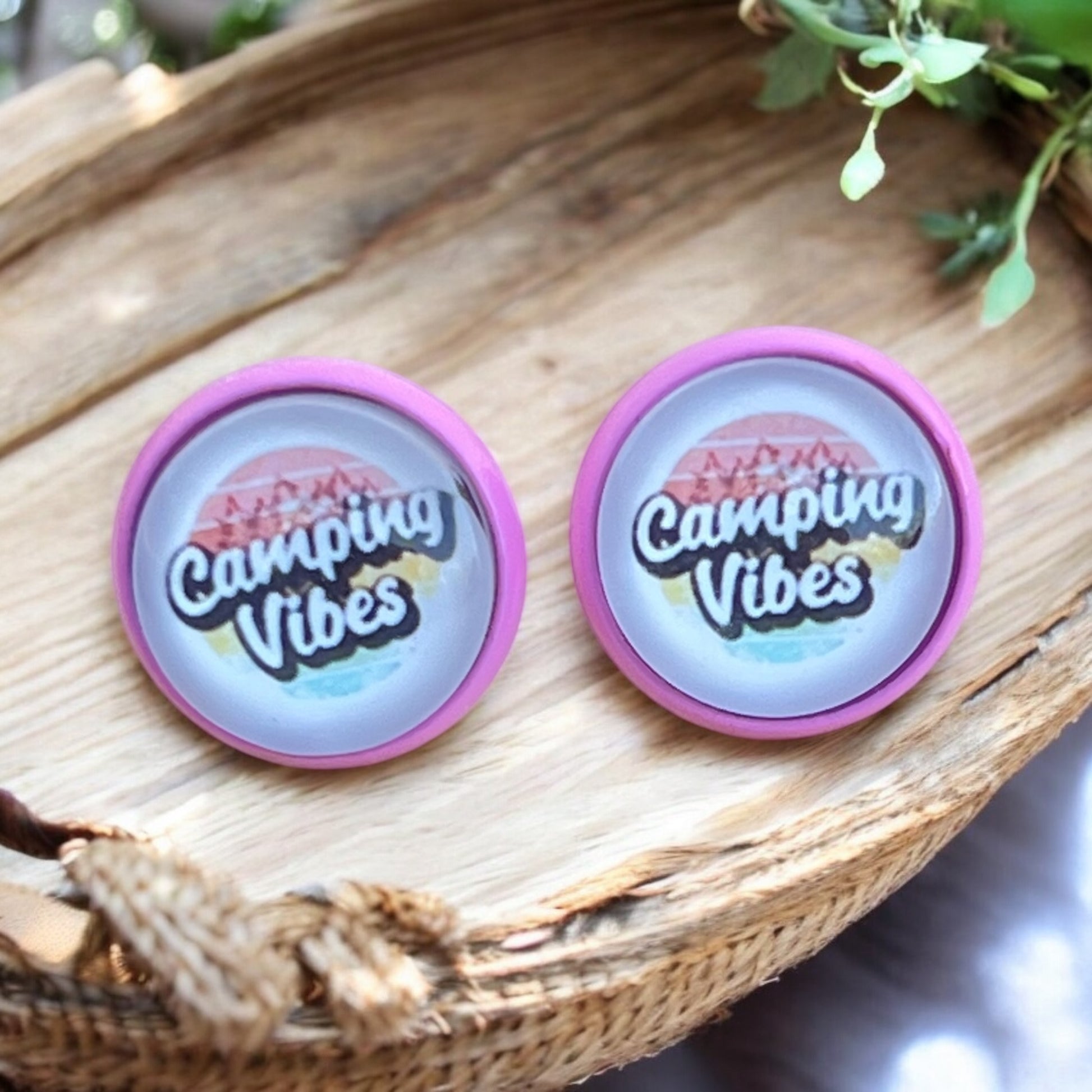 Camping Vibes Stud Earrings – Handmade Outdoorsy Jewelry