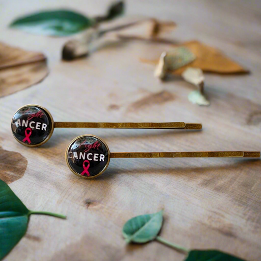 Breast Cancer Awareness Hair Pins - Supportive Accessories