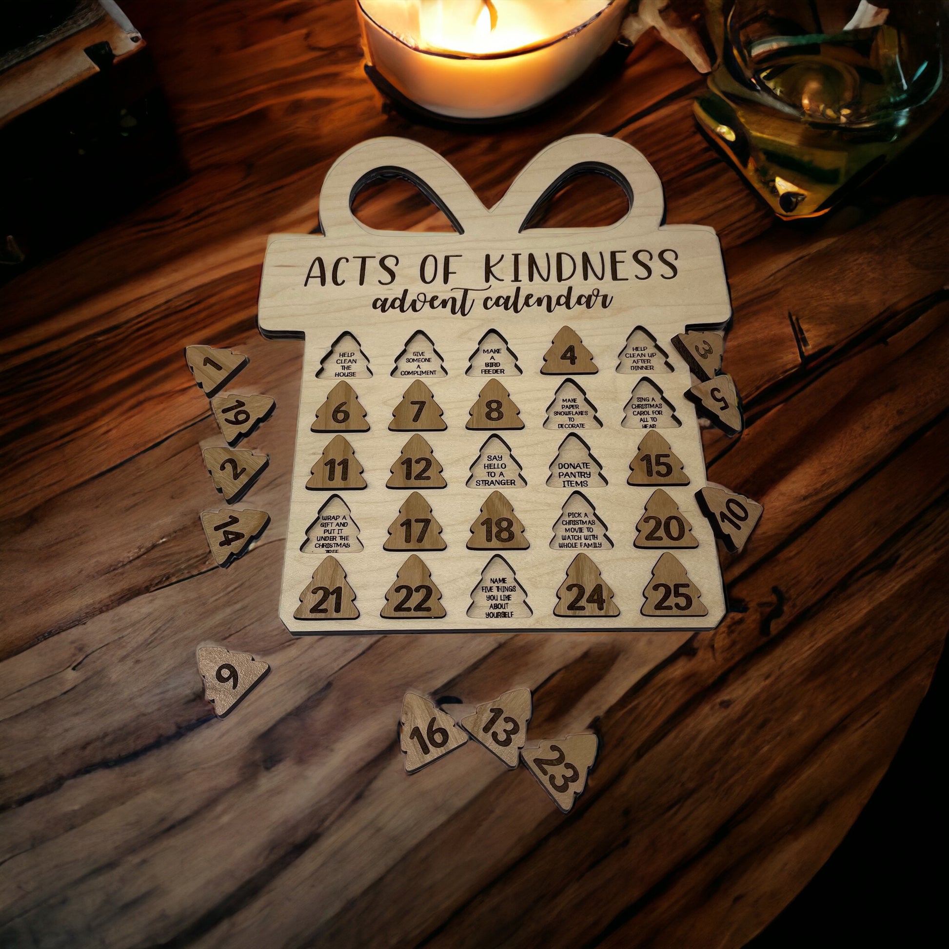 Christmas Advent Calendars - Acts of Kindness Countdown Calendar, Christmas Activities for Families, Activity Calendar, Kids Advent Calendar