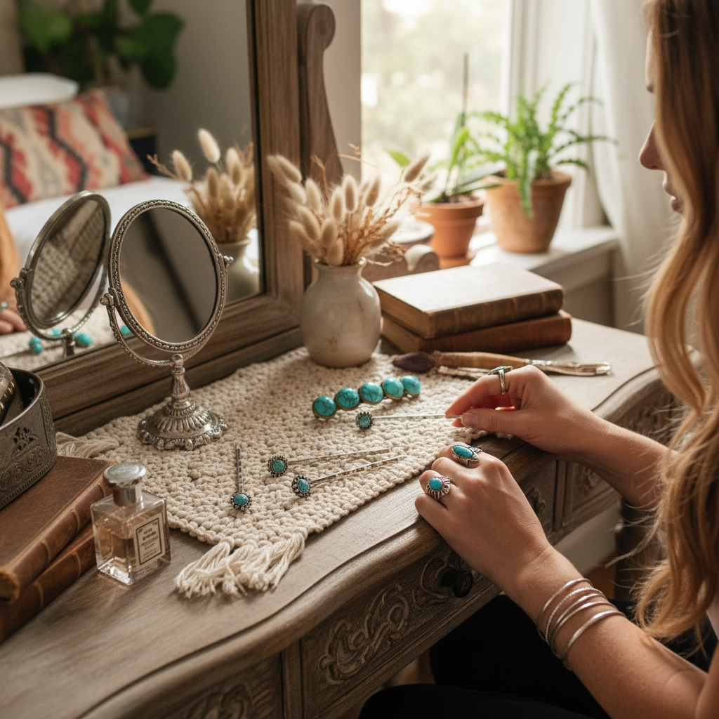 Western Hair Bestsellers Set – Turquoise Hair Pins & Barrettes