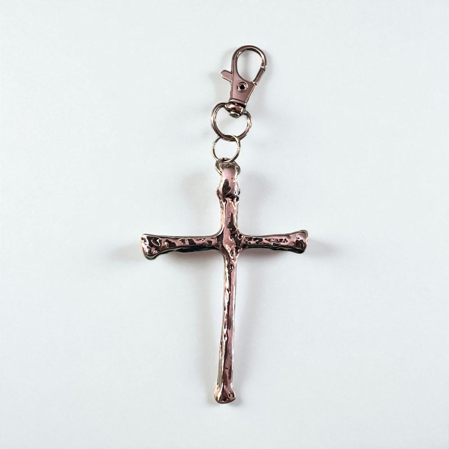Turquoise Cross Purse Charm – Rustic Western Faith Accessory