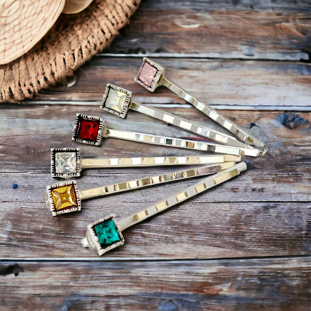 Multi Color Acrylic Square Hair Pins: Boho Chic Accessories for Unique Hairstyles
