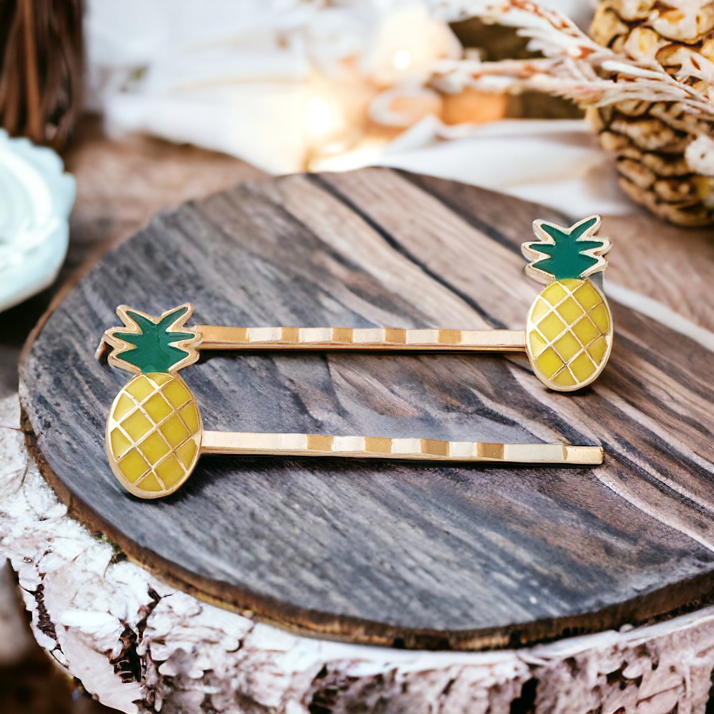 Enamel Pineapple Bobby Pins: Sweet Accessories for Fun & Flirty Hairstyles