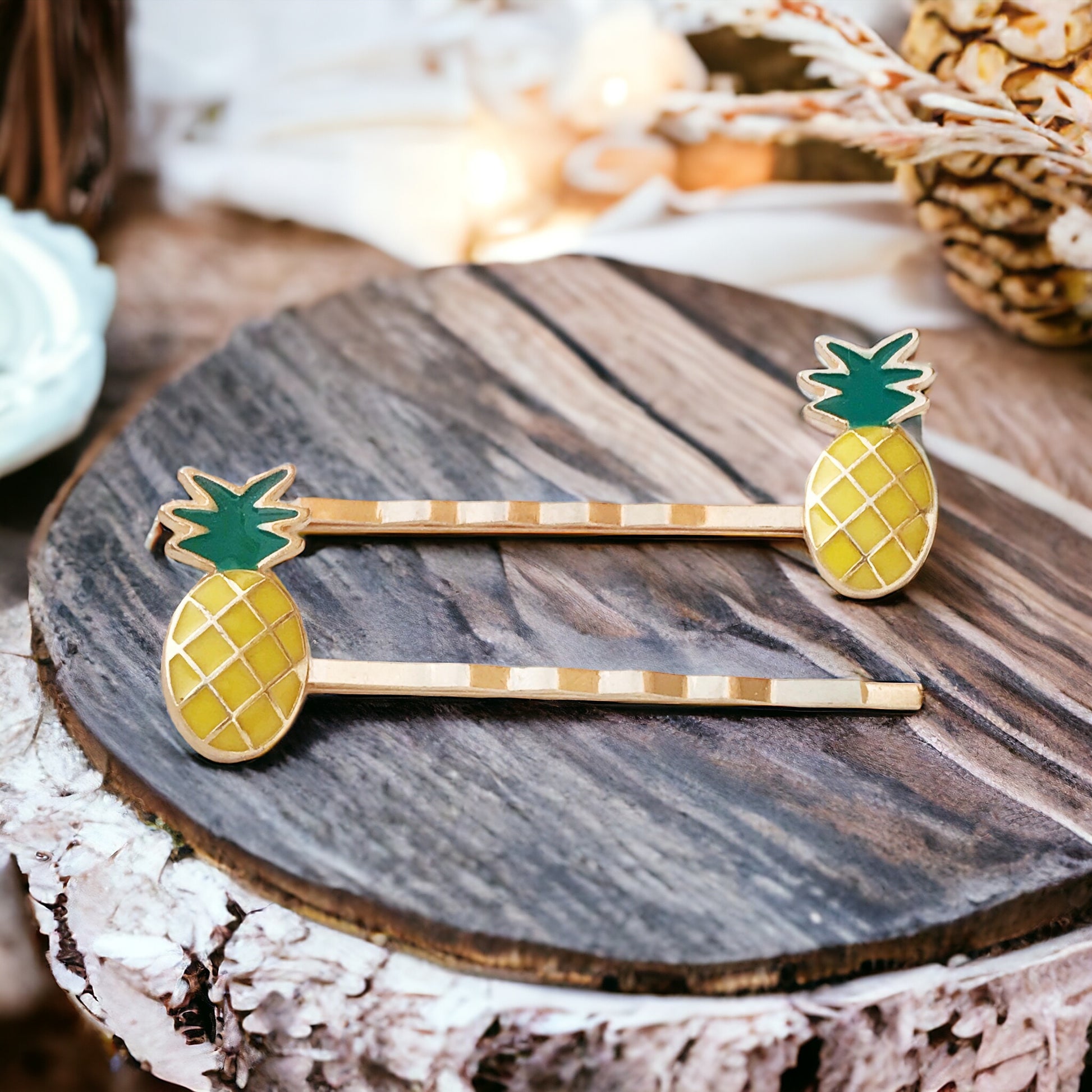 Enamel Pineapple Bobby Pins: Sweet Accessories for Fun & Flirty Hairstyles