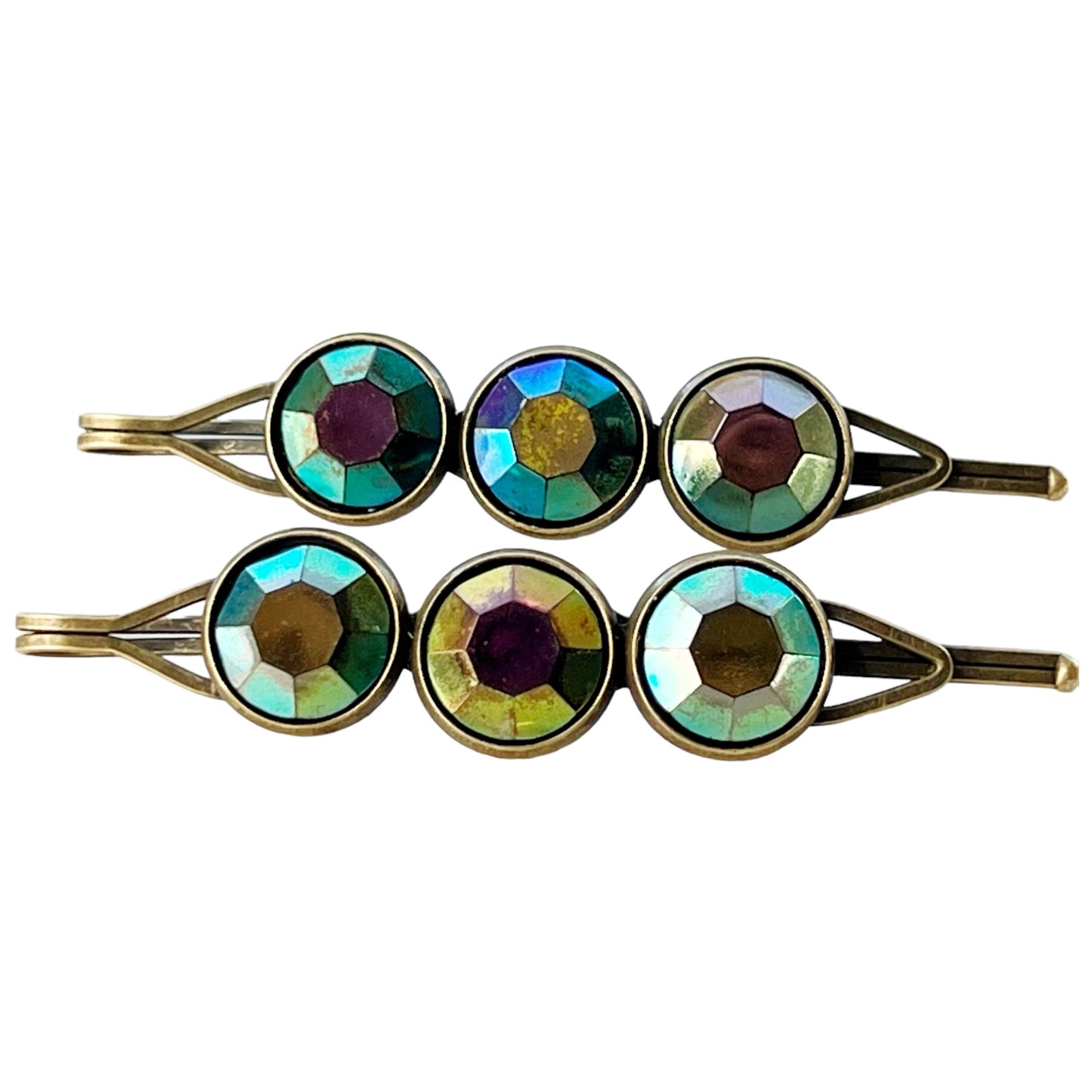 Metallic Rainbow Hair Clips - Shiny & Colorful Hair Accessories
