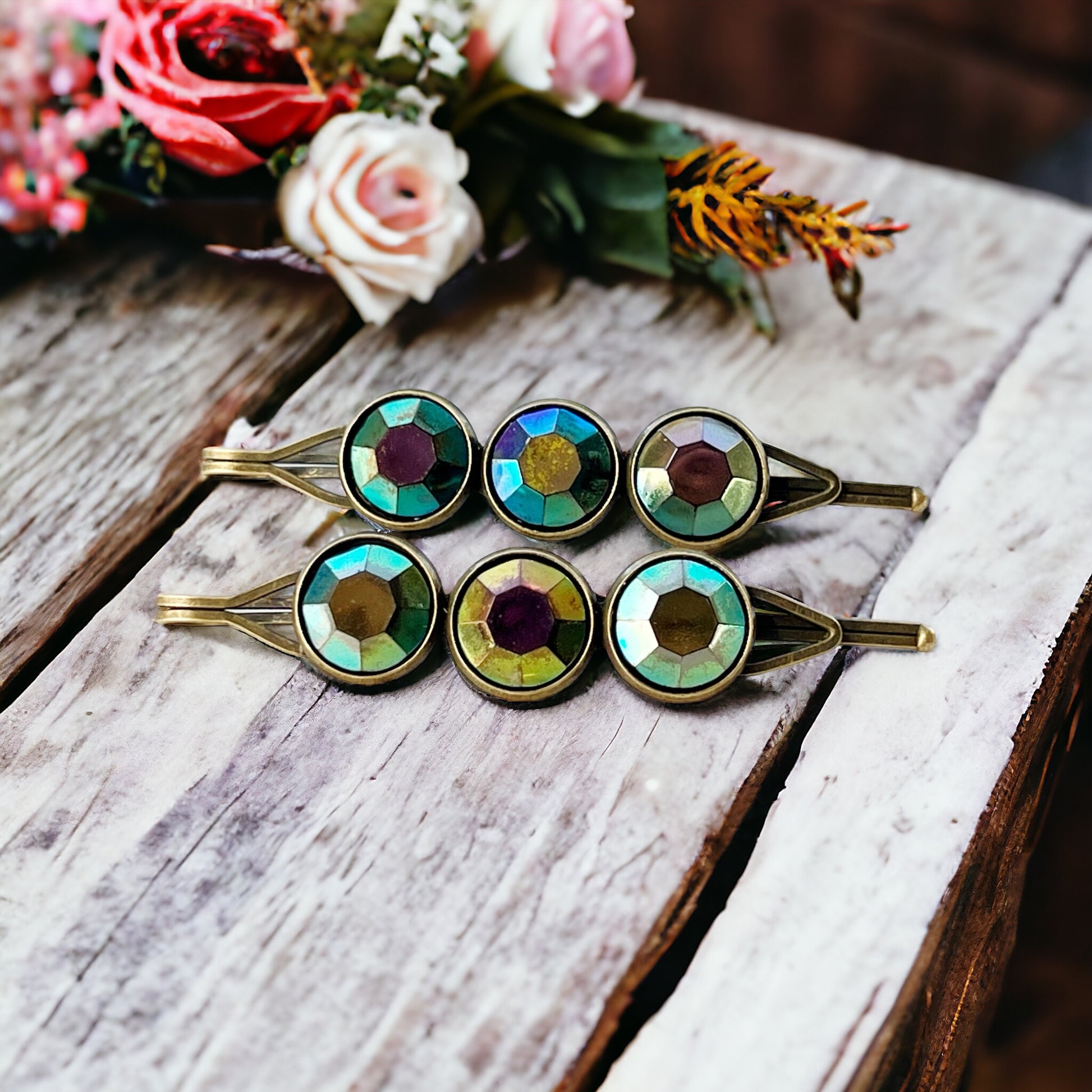 Metallic Rainbow Hair Clips - Shiny & Colorful Hair Accessories