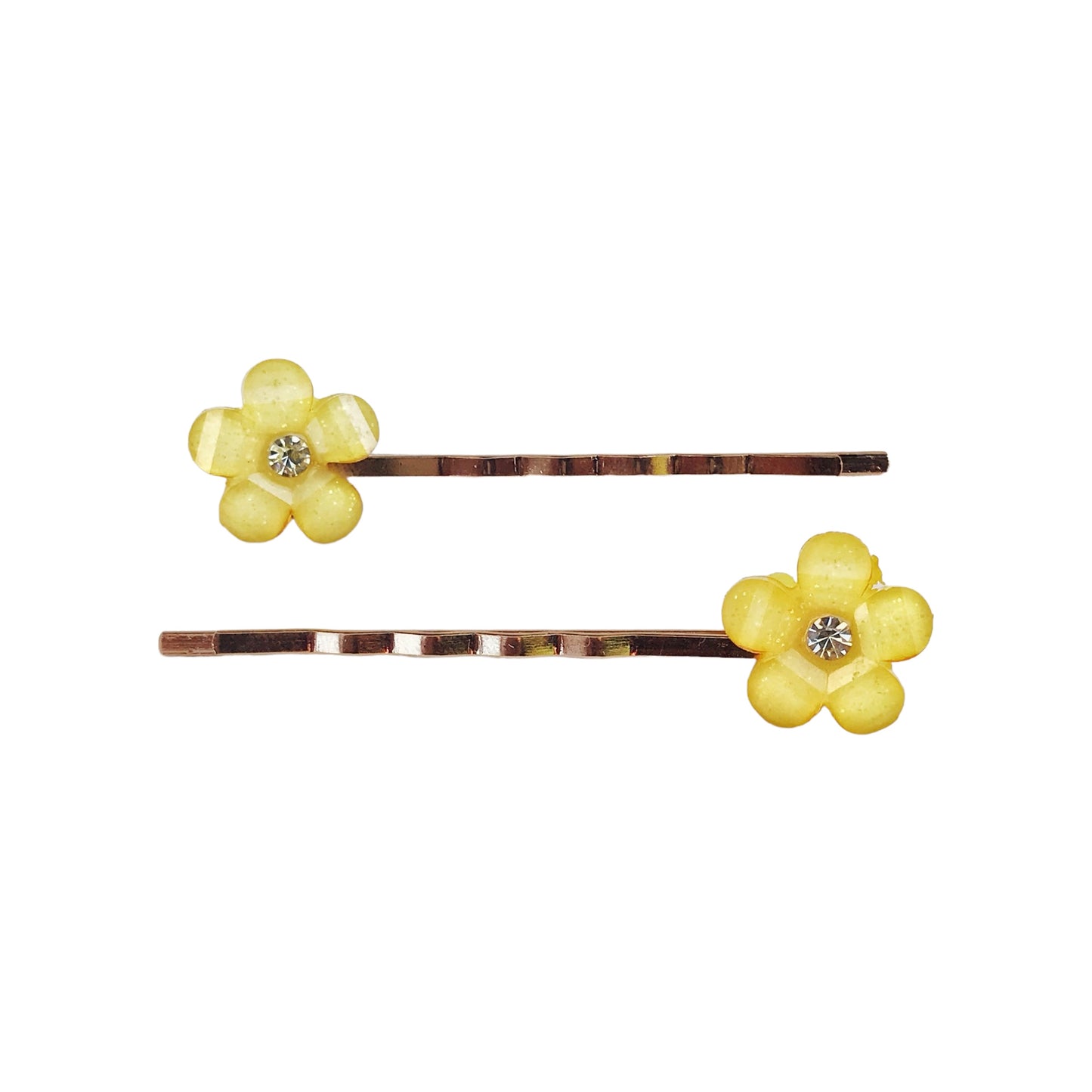 Yellow Flower Hair Pin Set - Elegant Floral Accessories