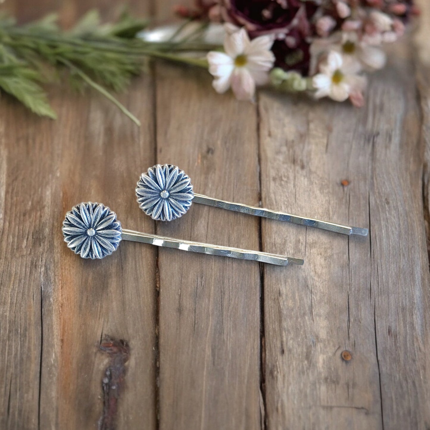 Daisy Hair Pins - Boho Floral Women’s Bobby Pins