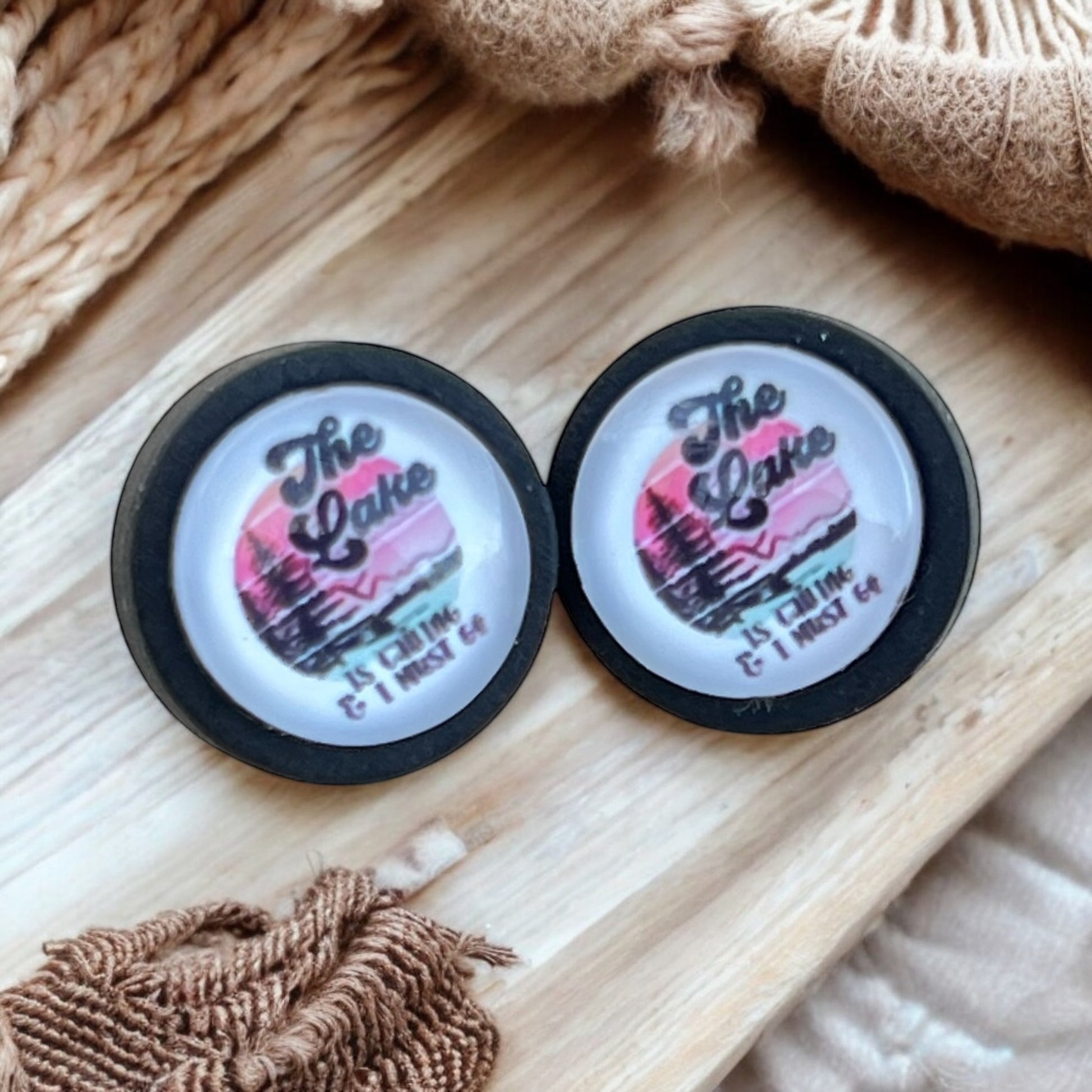 Lightweight handmade earrings for lake lovers in gift-ready packaging