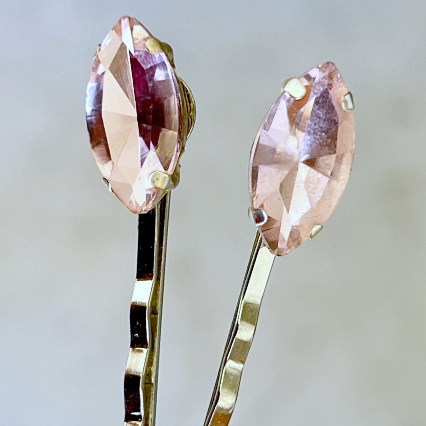 Pink Rhinestone Hair Pins