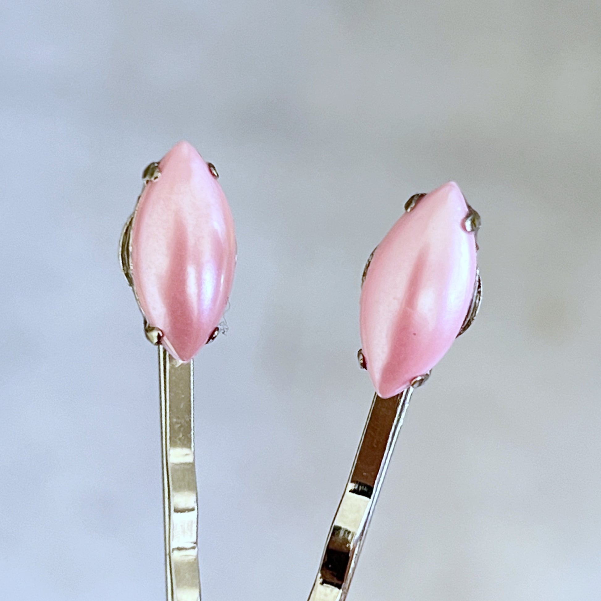 Pink Rhinestone Hair Pins