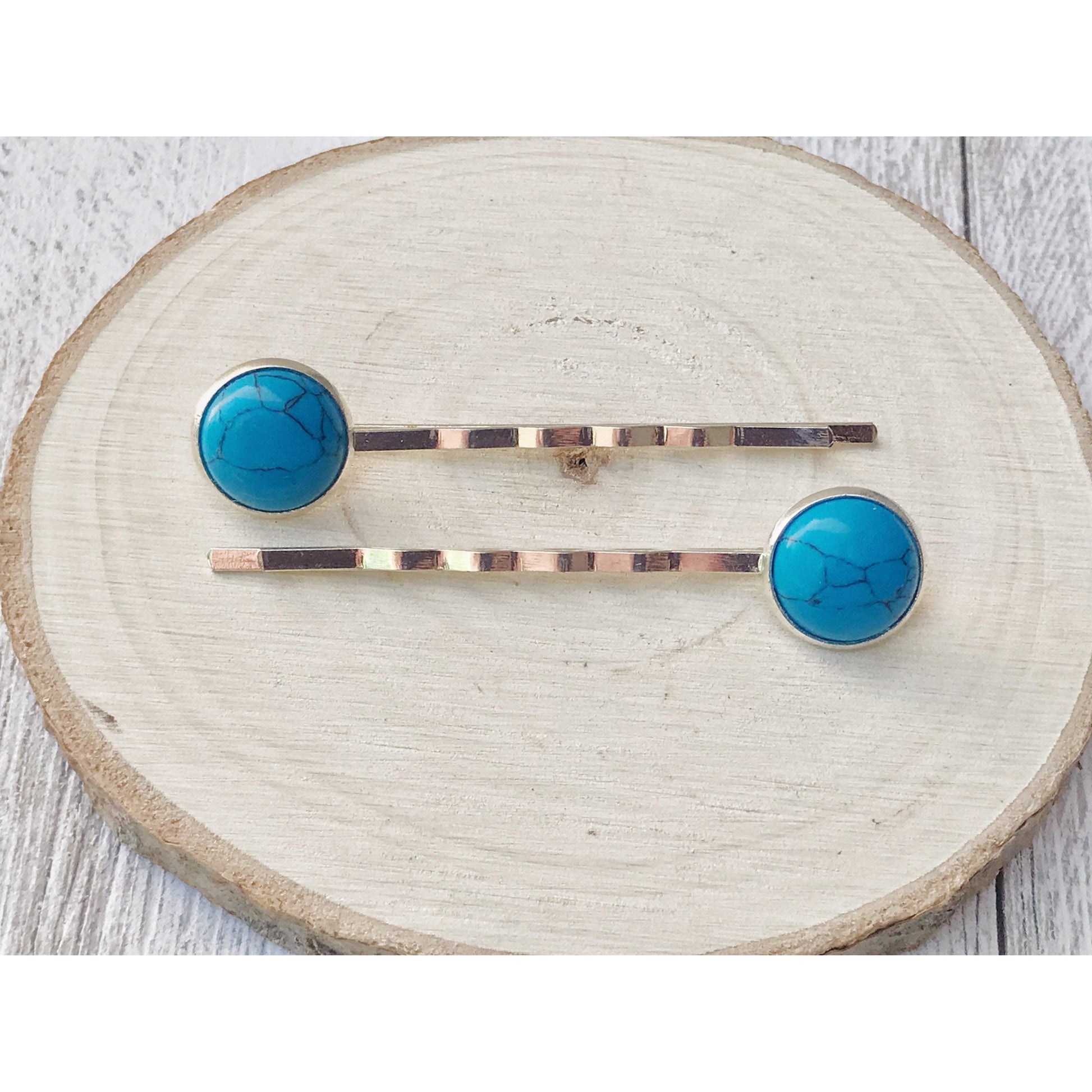 Turquoise Hair Pin - Western Cowgirl Decorative Bobby Pin, Women's Southwestern Hair Accessories
