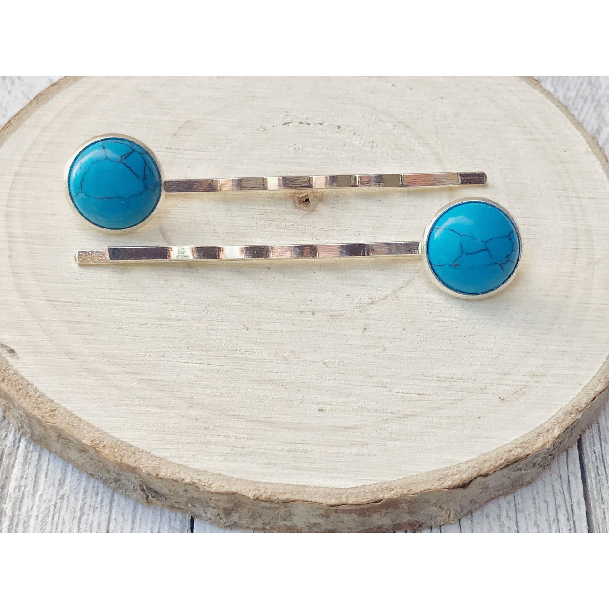 Turquoise Hair Pin - Western Cowgirl Decorative Bobby Pin, Women's Southwestern Hair Accessories