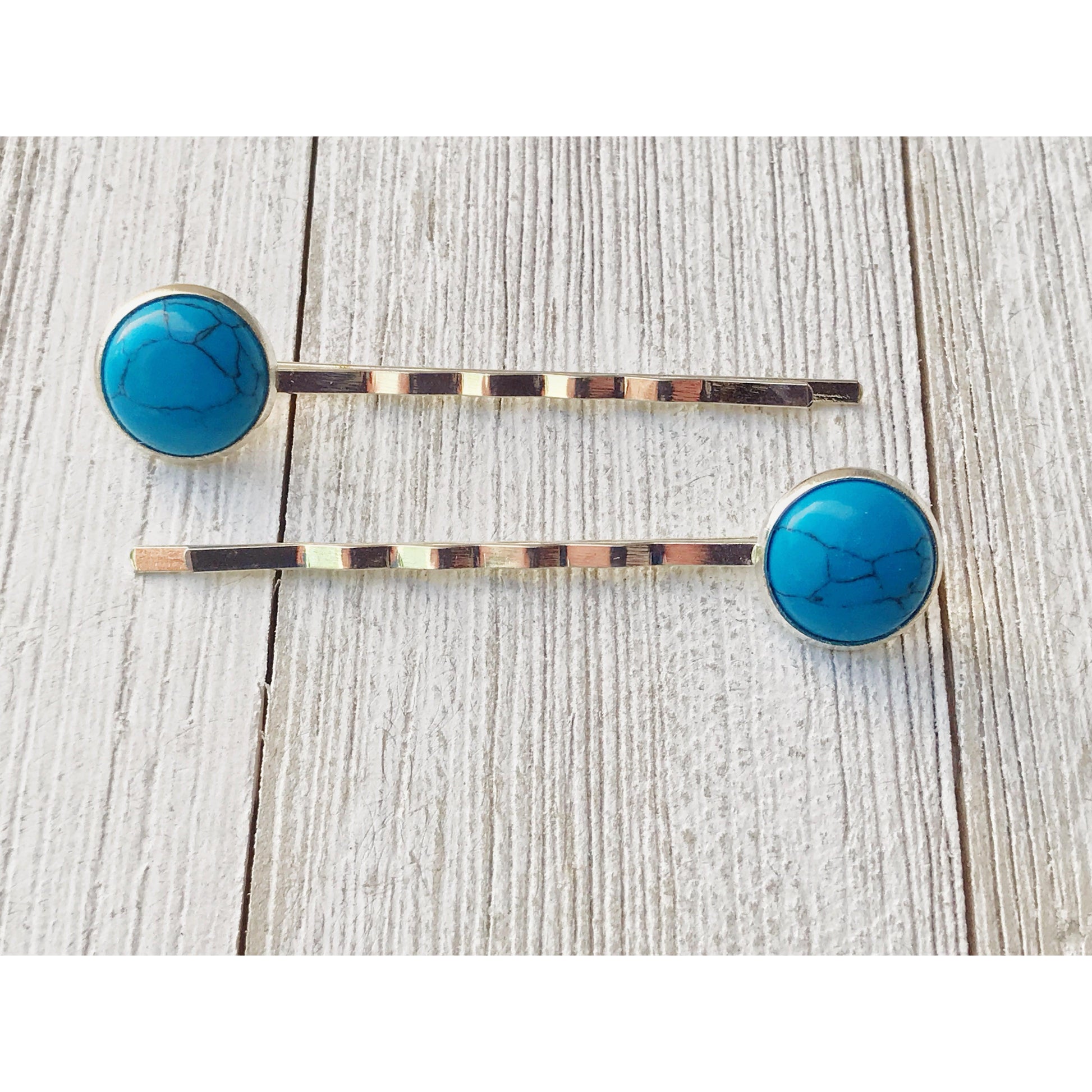 Turquoise Hair Pin - Western Cowgirl Decorative Bobby Pin, Women's Southwestern Hair Accessories