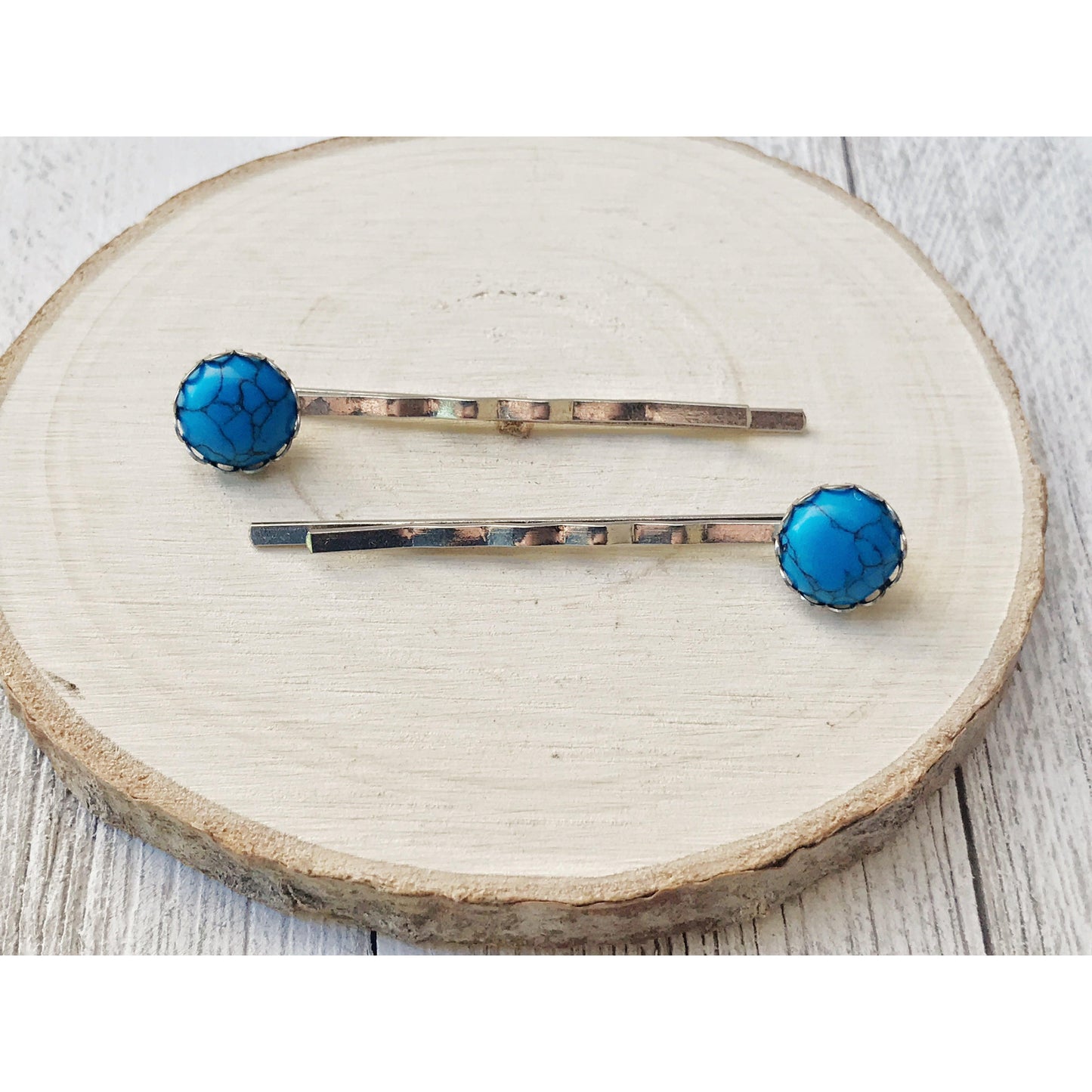 Turquoise Hair Pin - Western Cowgirl Decorative Bobby Pin, Women's Southwestern Hair Accessories